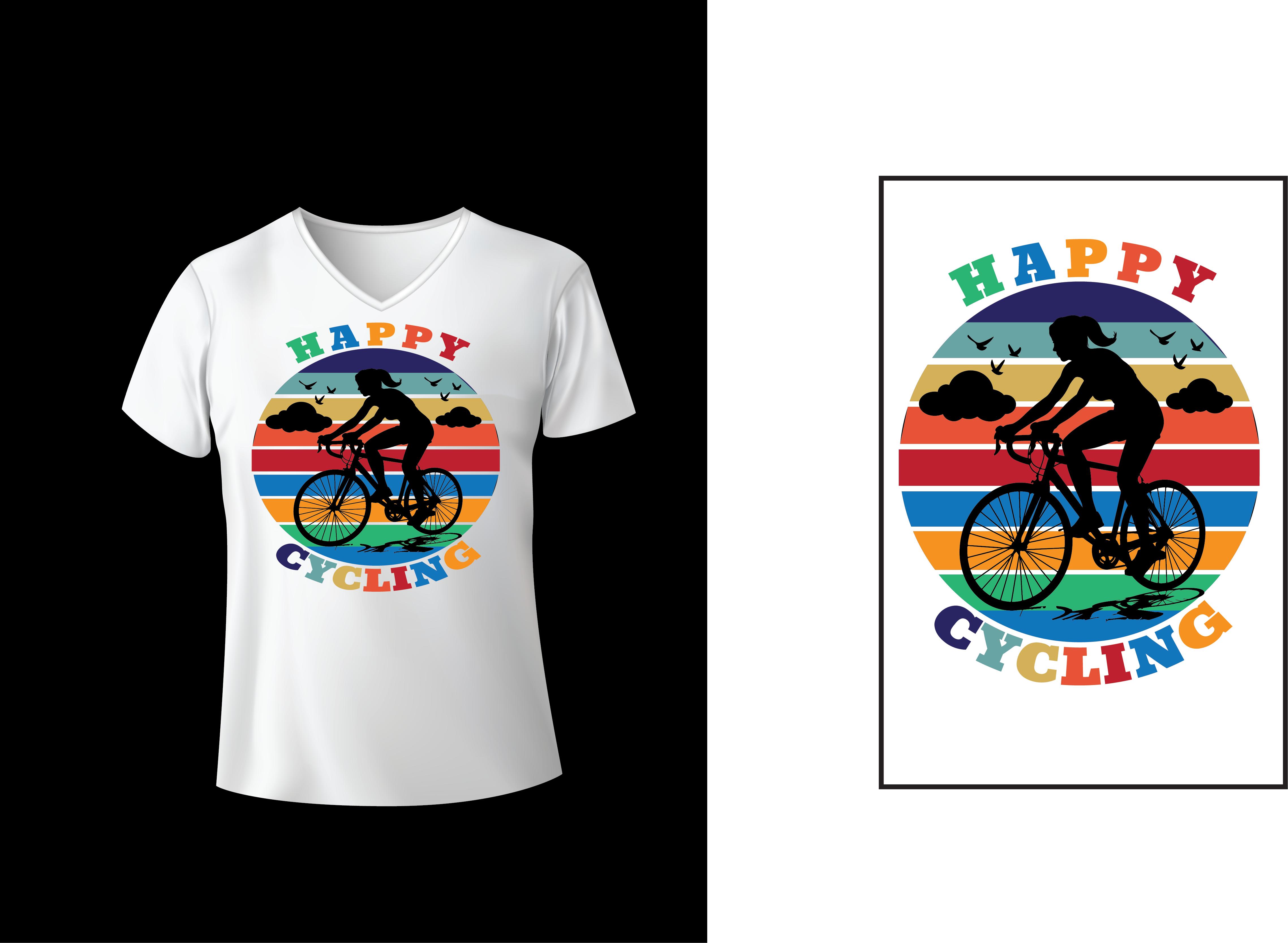 Happy Cycling T-shirt Design