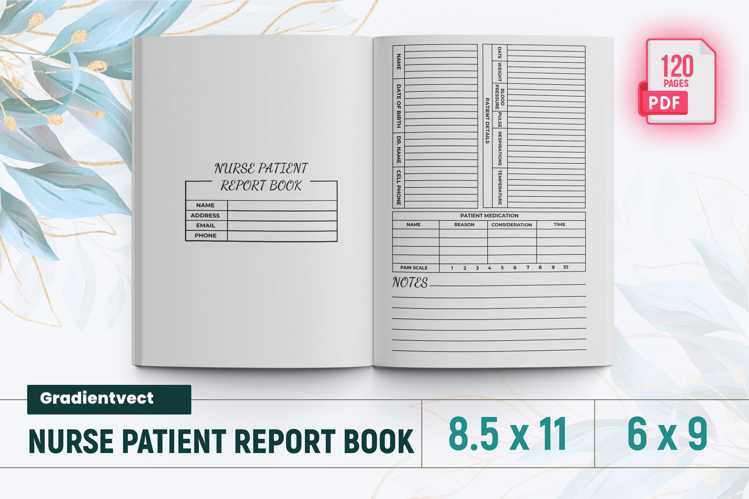 Nurse Patient Report Book KDP Interior