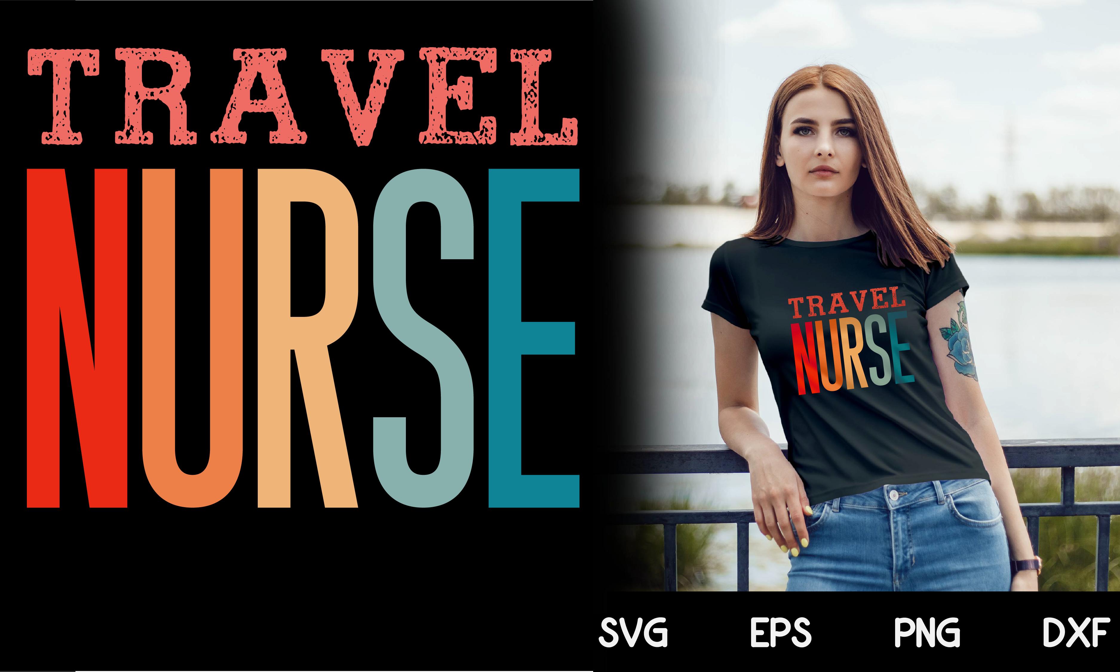 Travel Nurse Vintage T Shirt Design