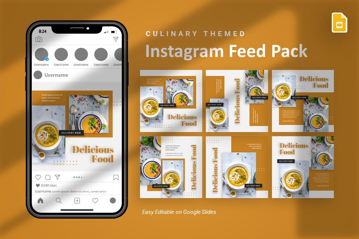 Instagram Feed - Culinary Google Slides