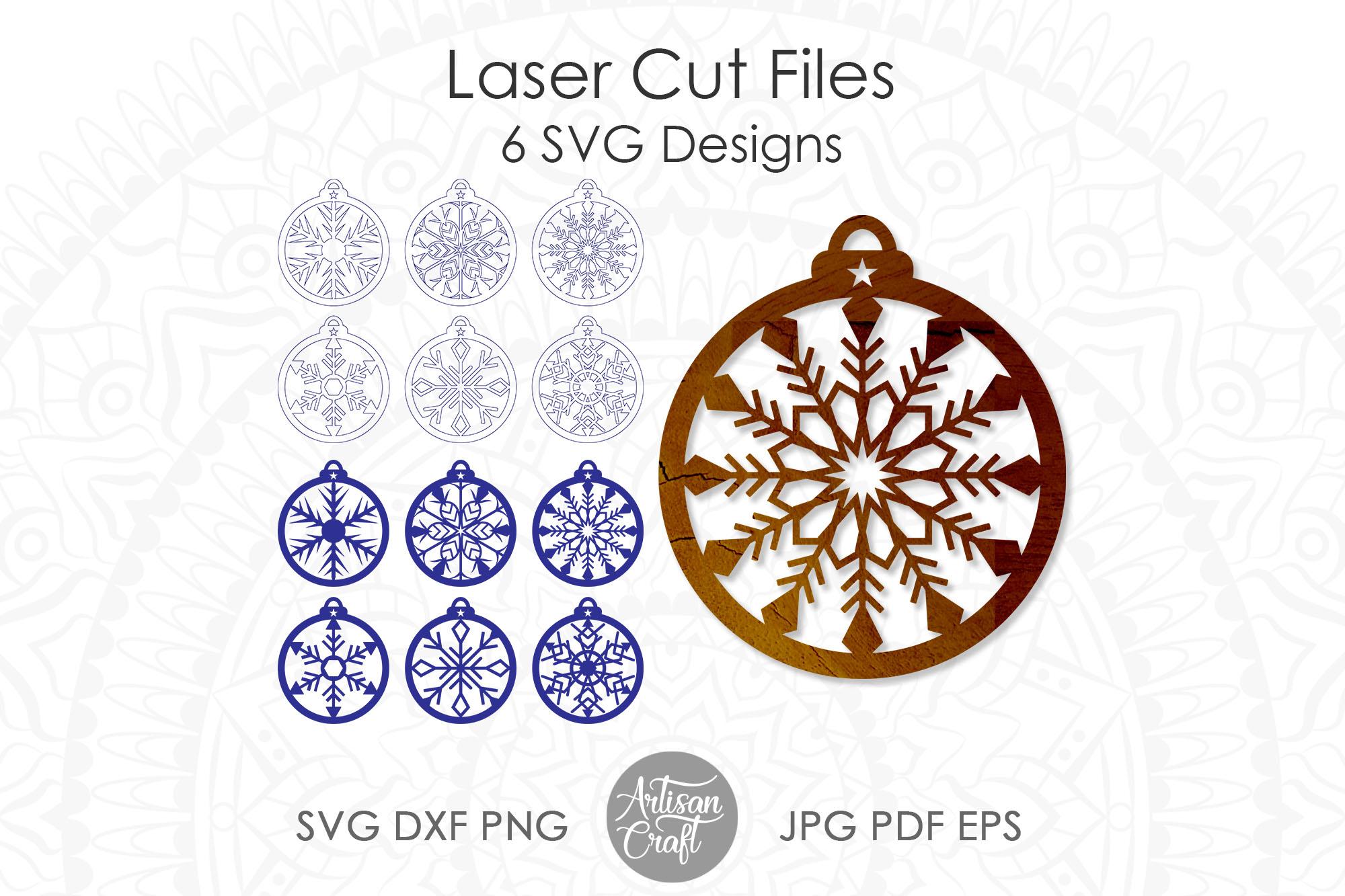 Snowflake Ornament SVG for Laser