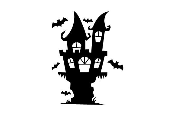 Spooky Castle with Bats - Halloween