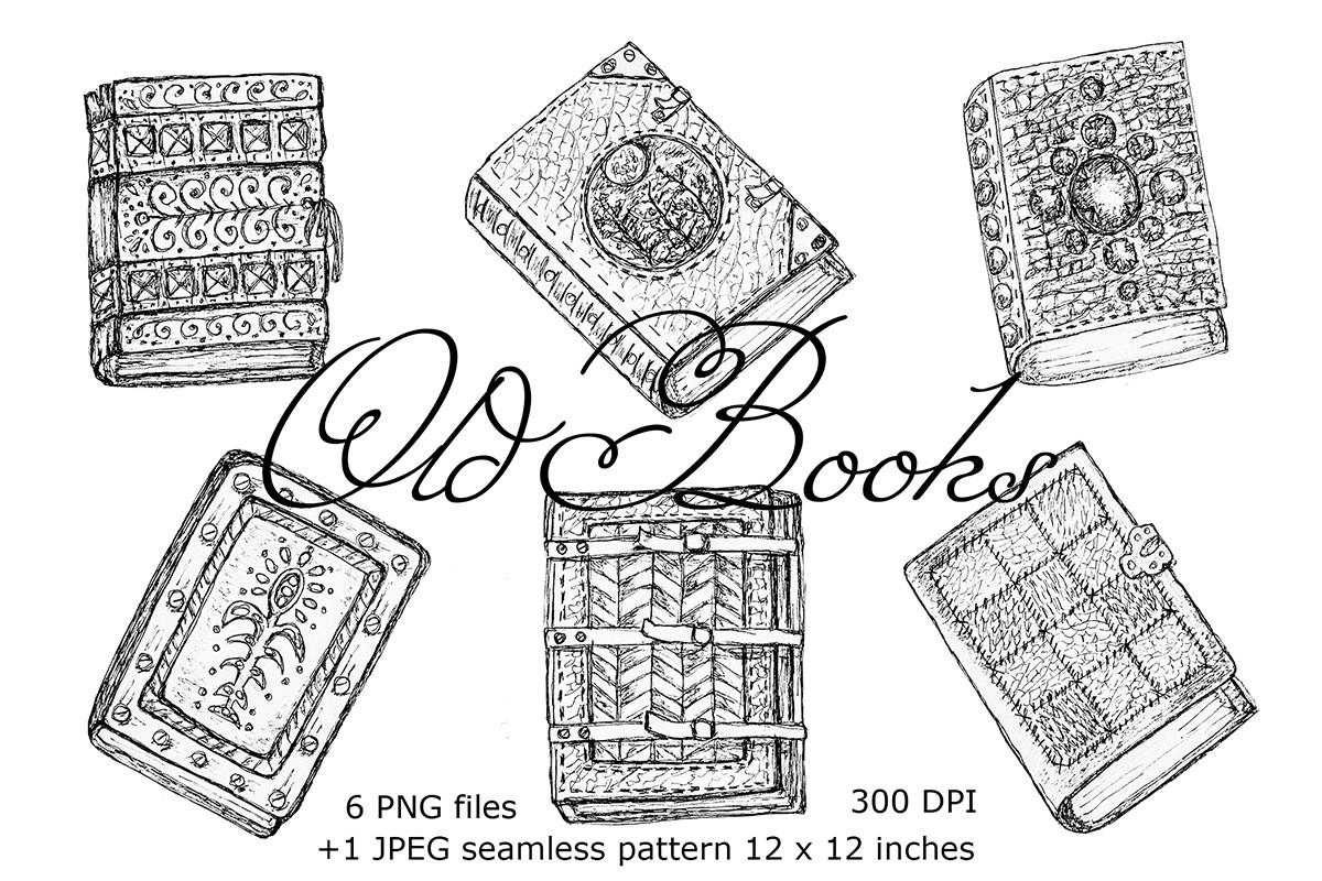 Old Books Ink Clipart