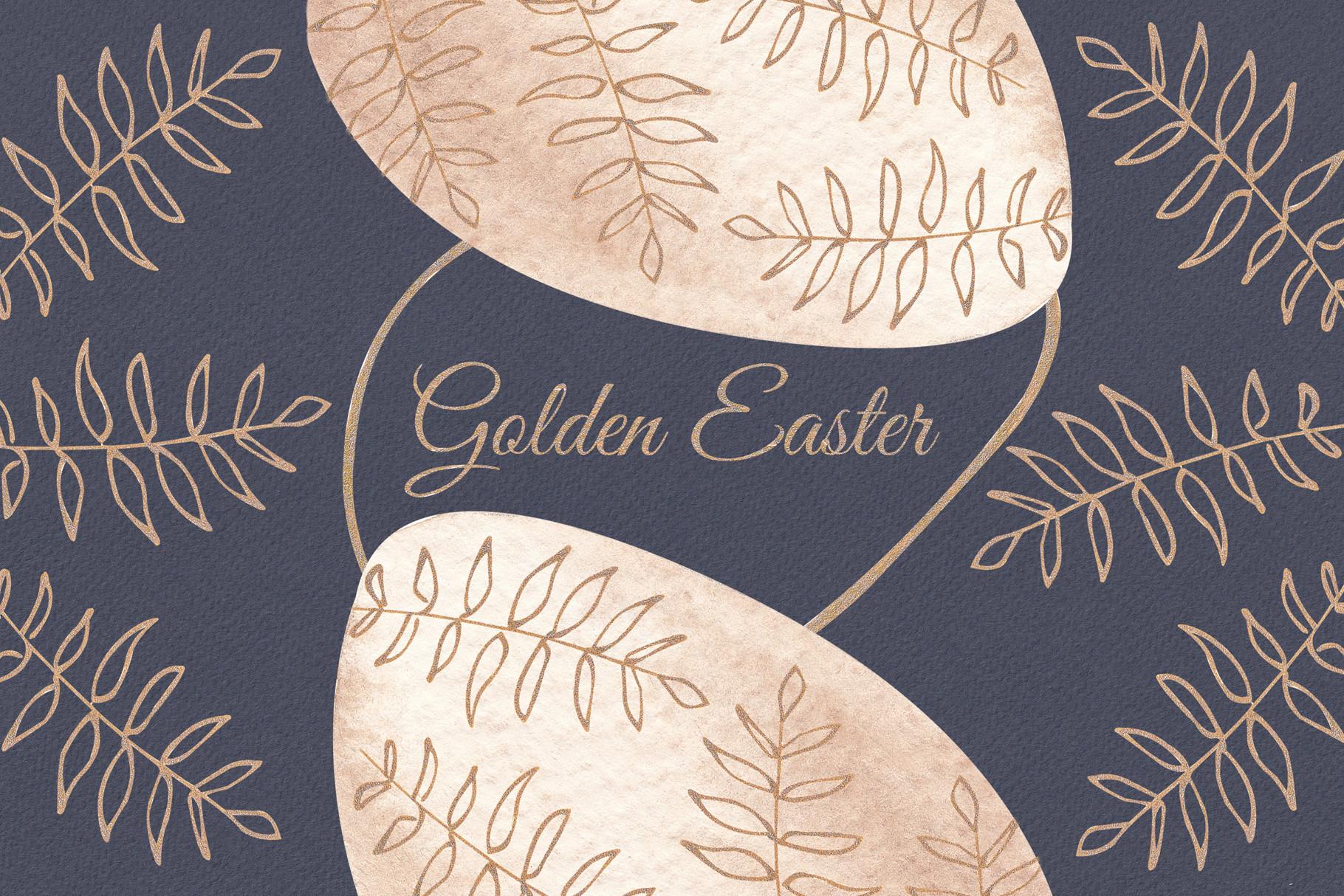 Watercolor Set "Golden Easter"