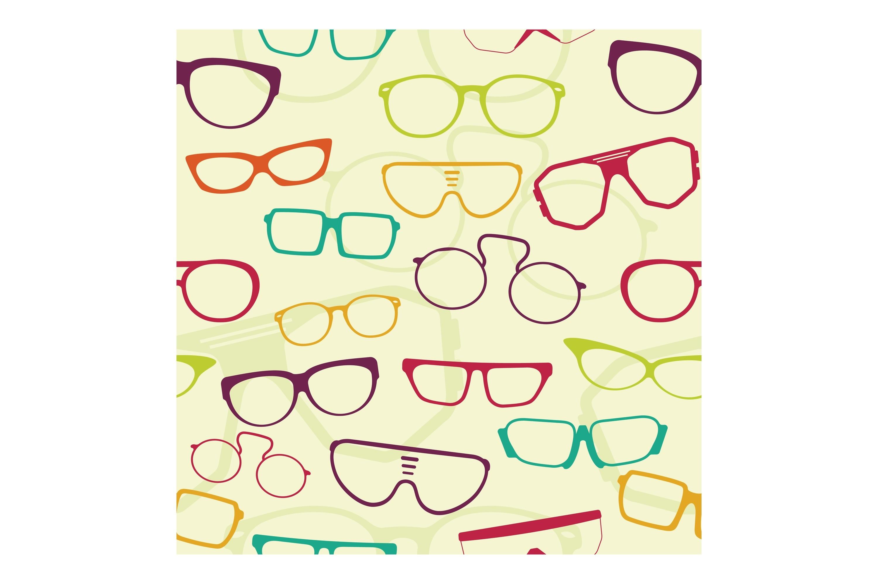 Seamless Glasses Pattern