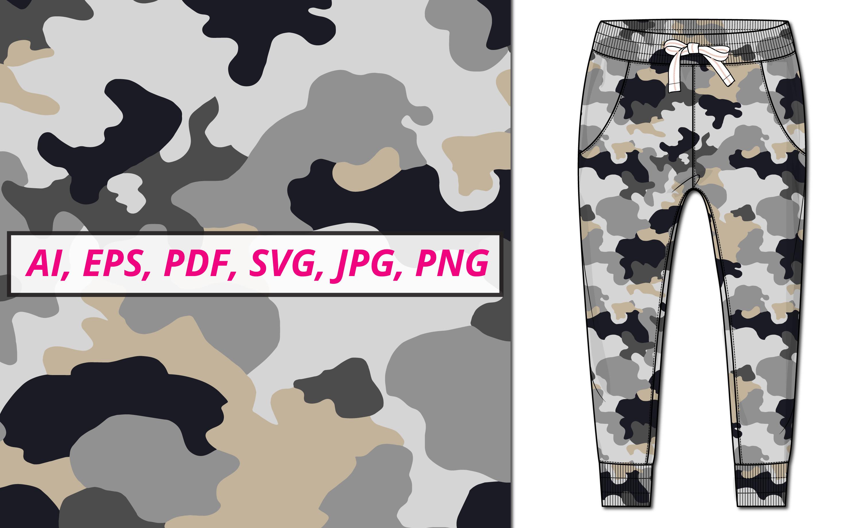 Abstract Camouflage Seamless Pattern.