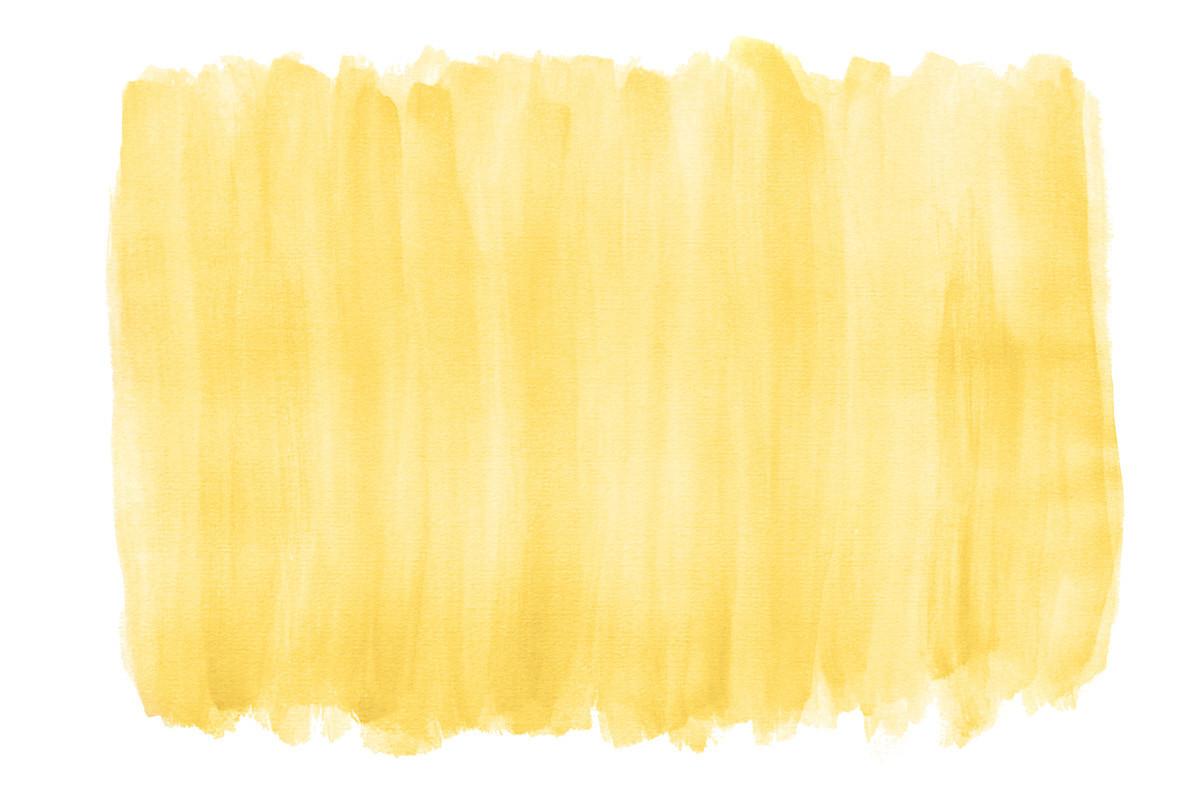 Yellow Watercolor Background with Brushstroke Texture and Rough Edges