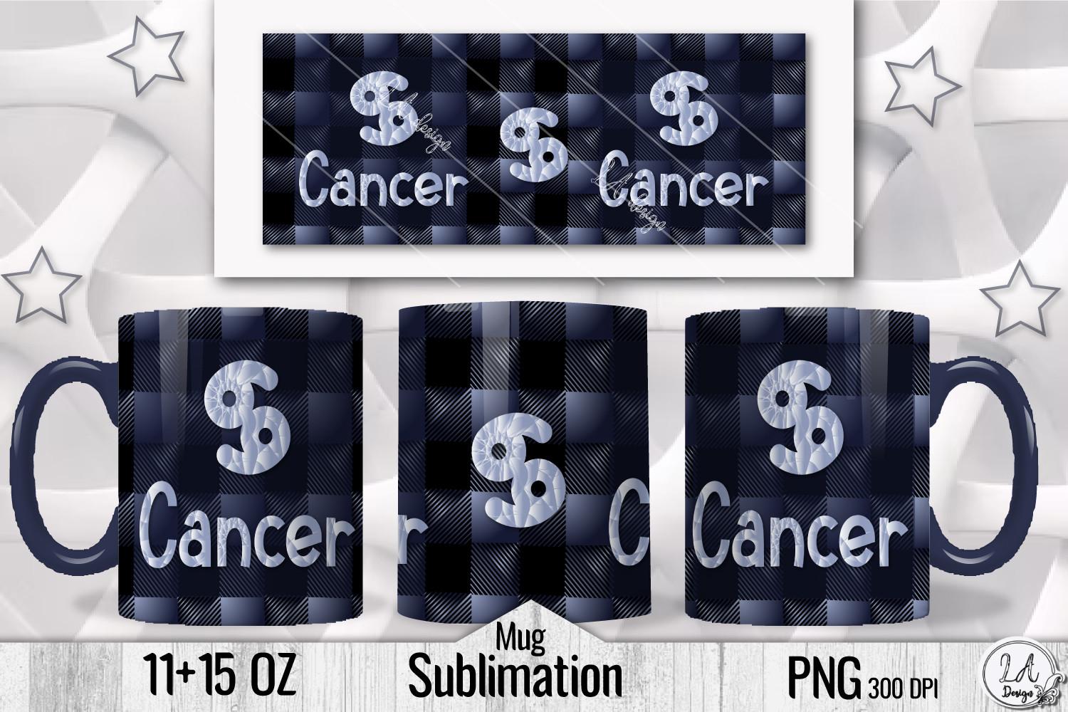 Cancer Mug Sublimation Design Zodiac