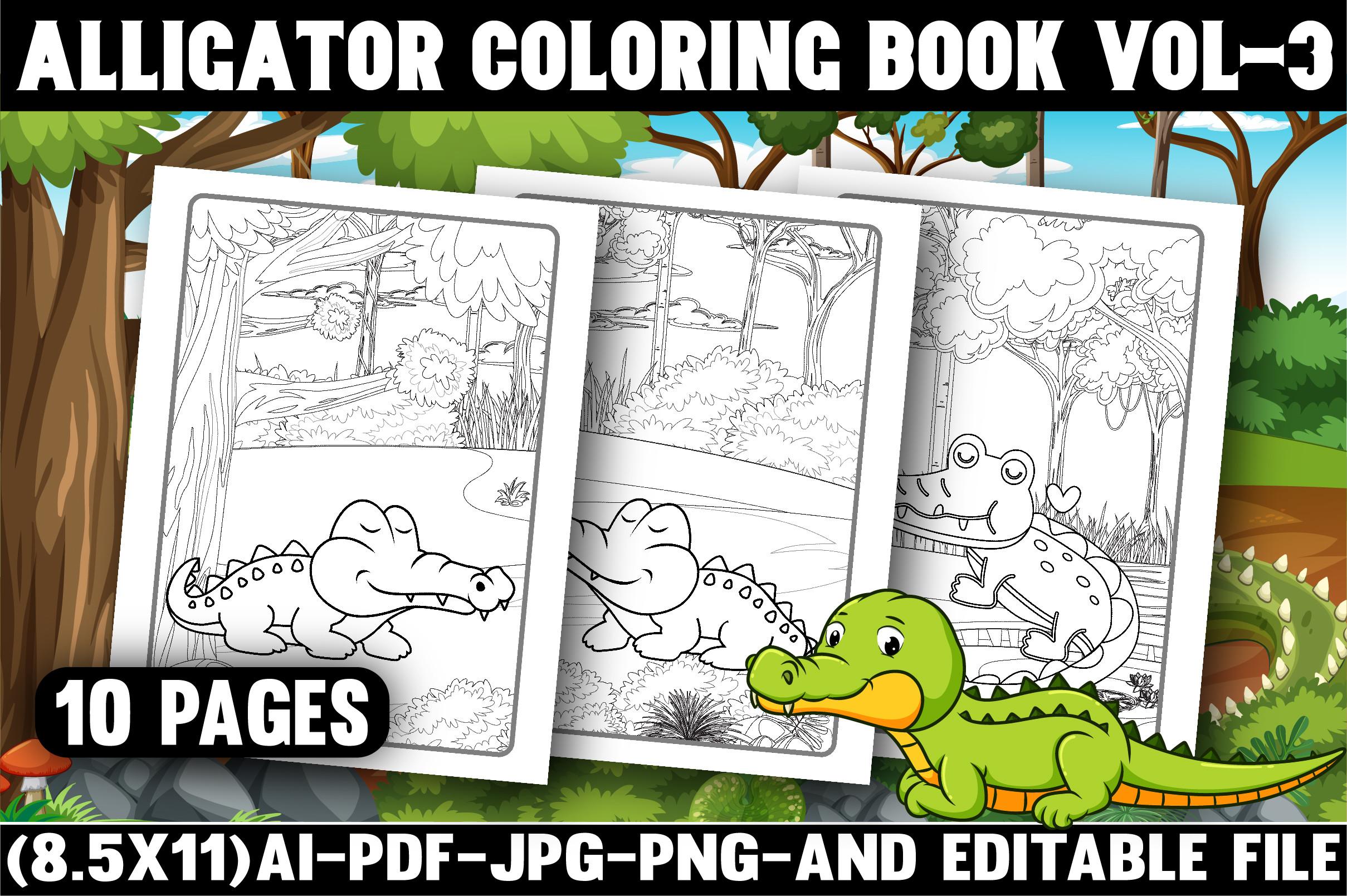Alligator Coloring Pages for Kids