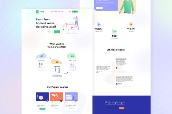 E-Learning Platform Landing Page Design