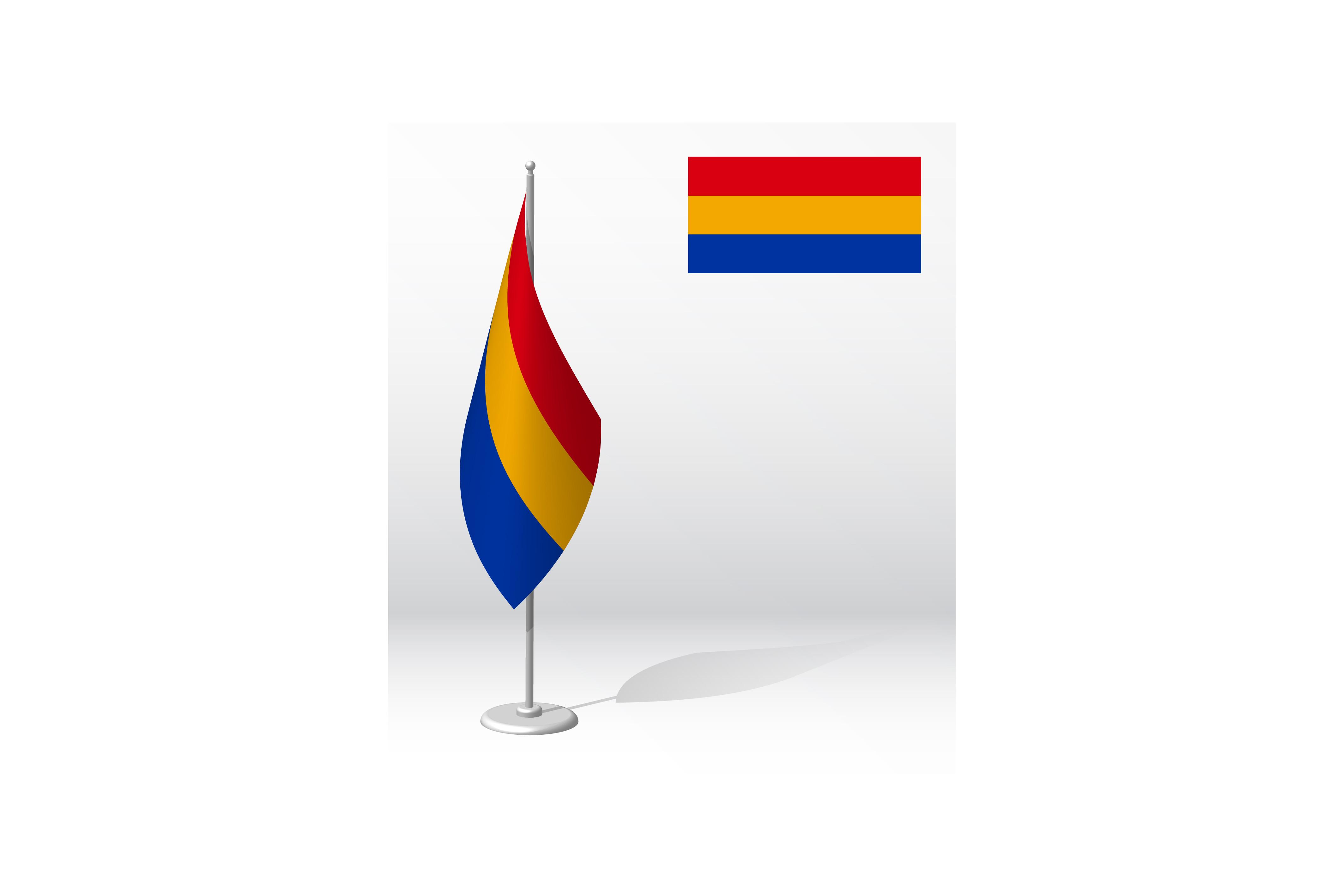 ARMENIA Flag on Flagpole for Registratio