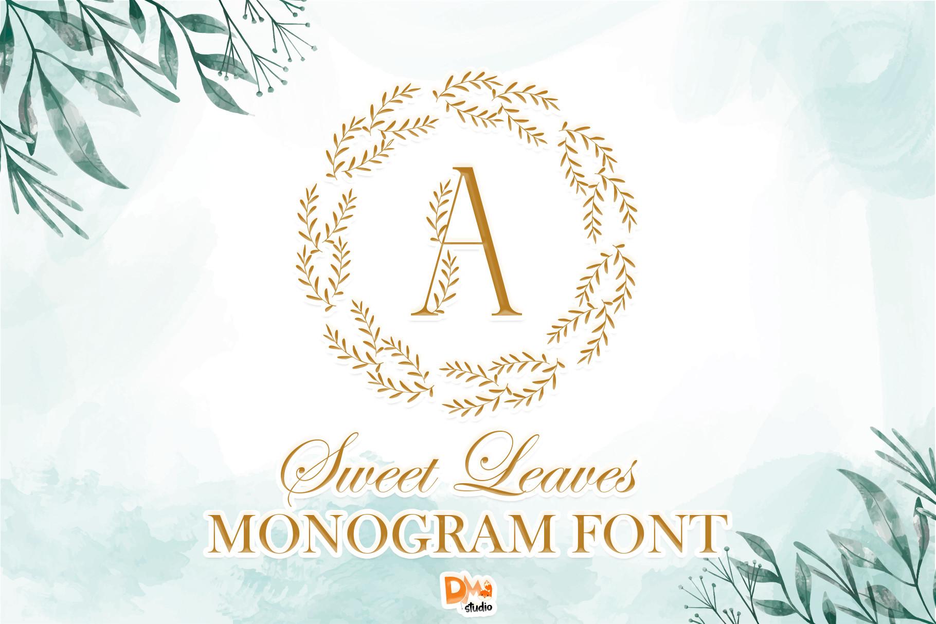 Sweet Leaves Monogram Font