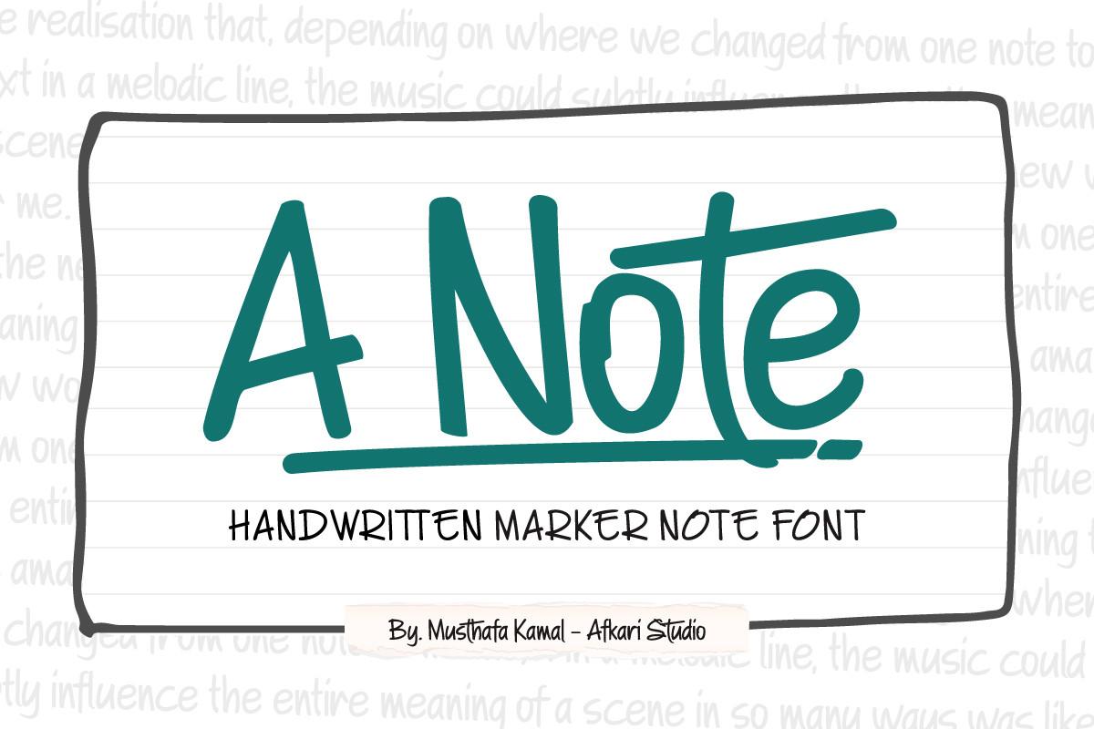 A Note Font