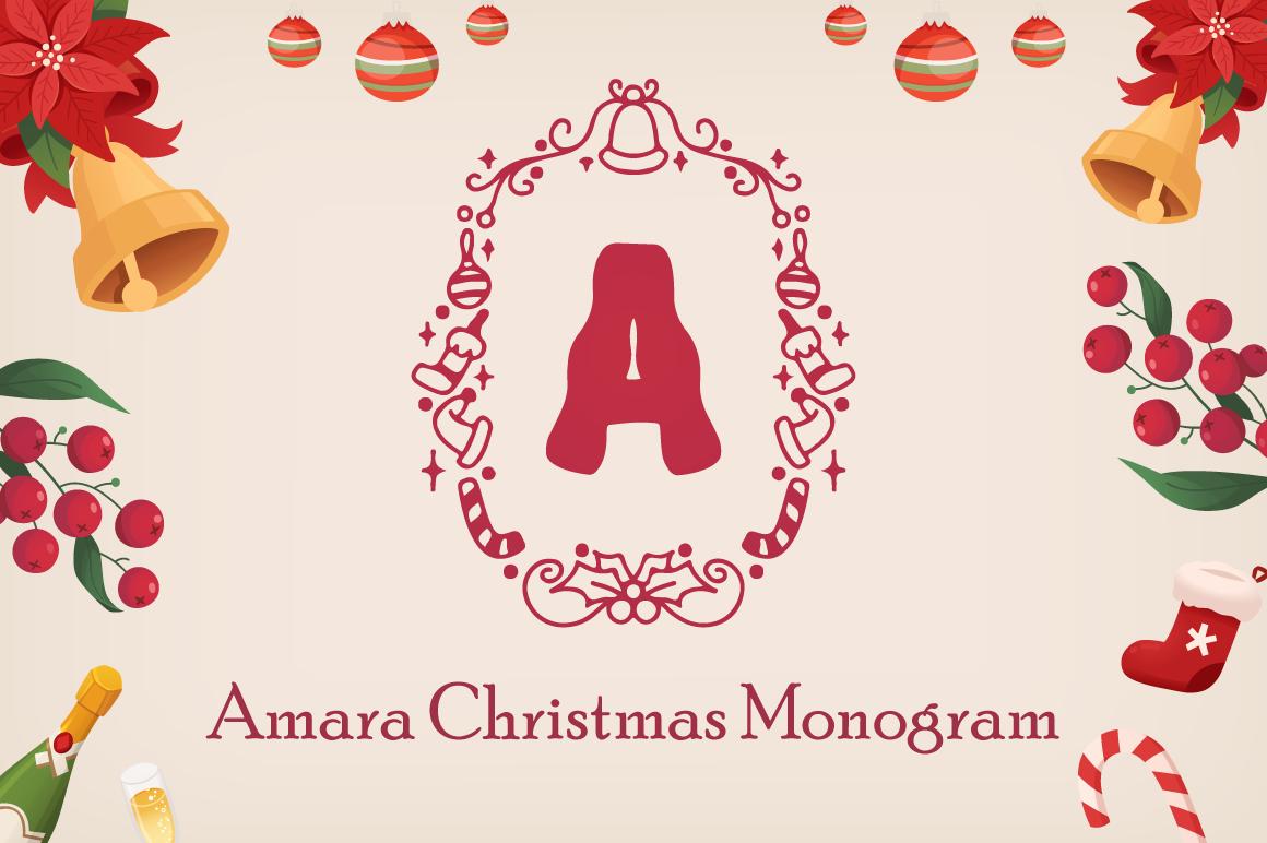 Amara Christmas Monogram Font