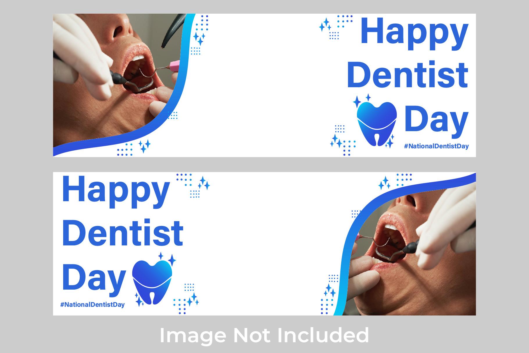 National Dentist Day  Banner Template
