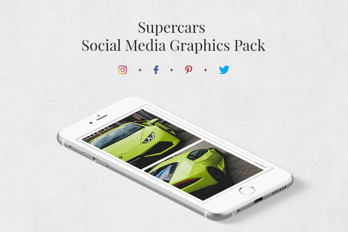 Supercars Social Media Graphics Pack