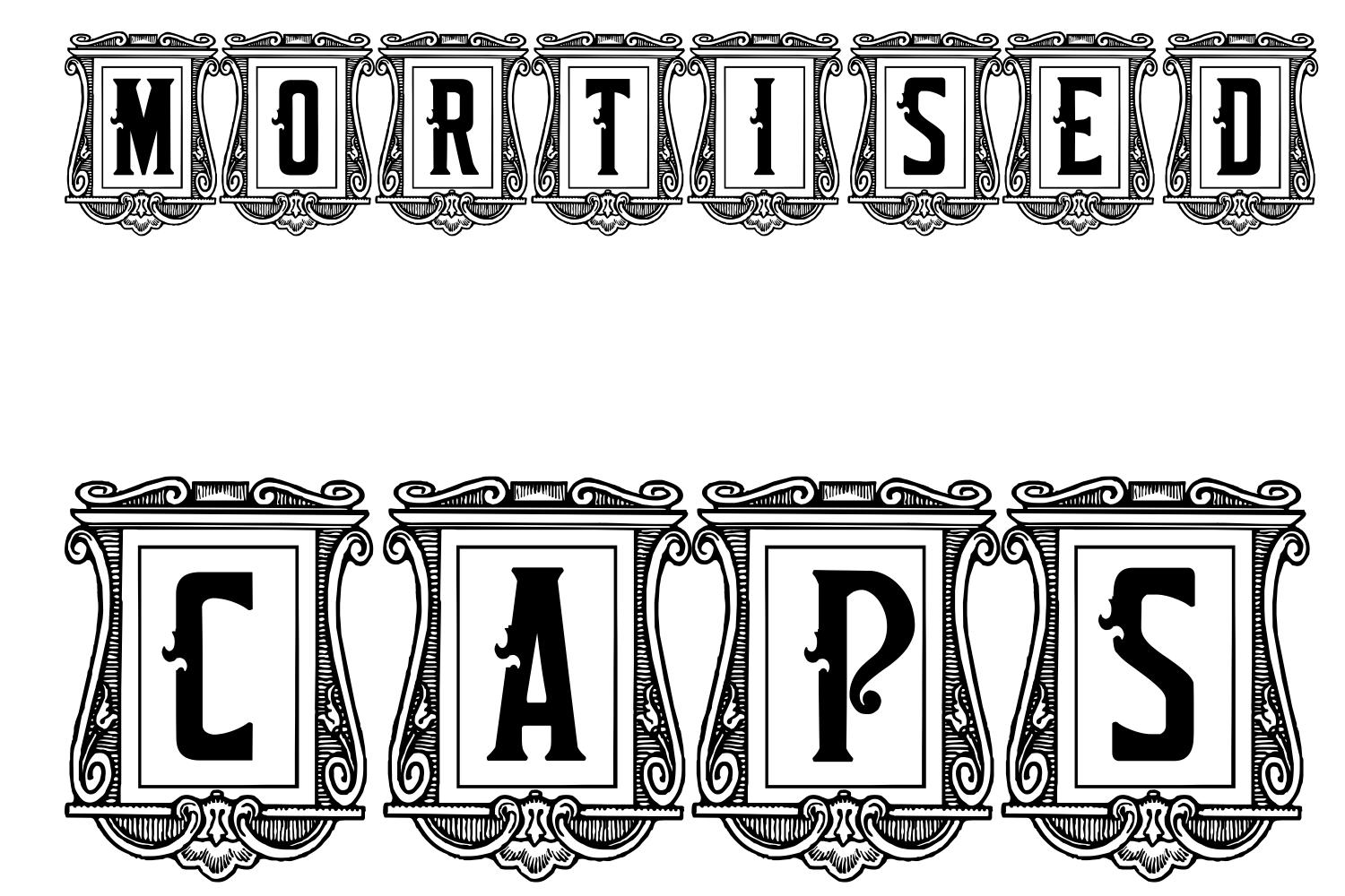 Mortised Caps Font