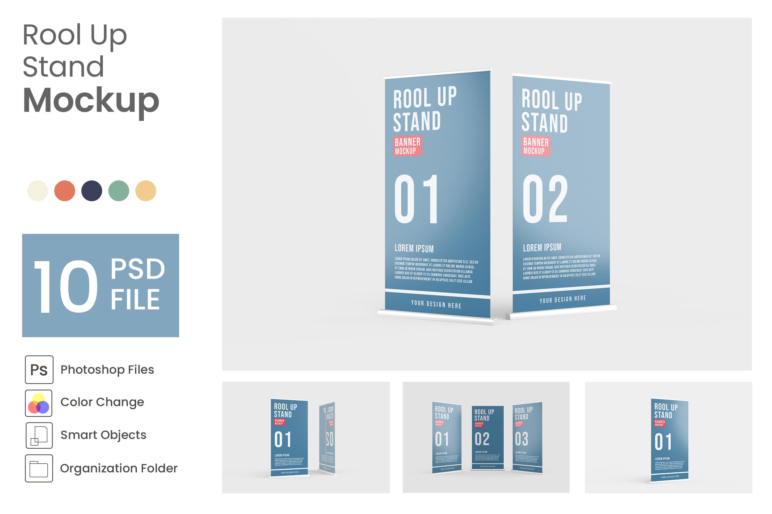 Rool Up Stand Mockup
