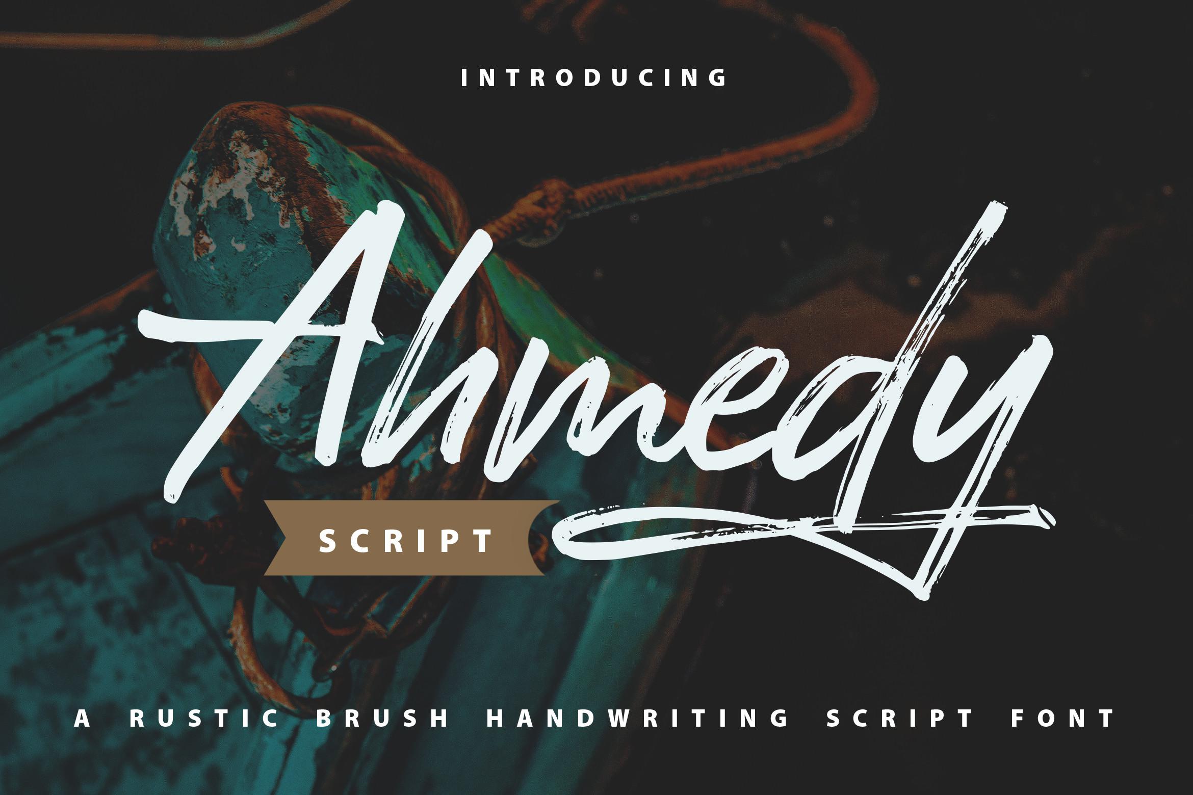 Ahmedy | Rustic Brush Handwriting Script Font