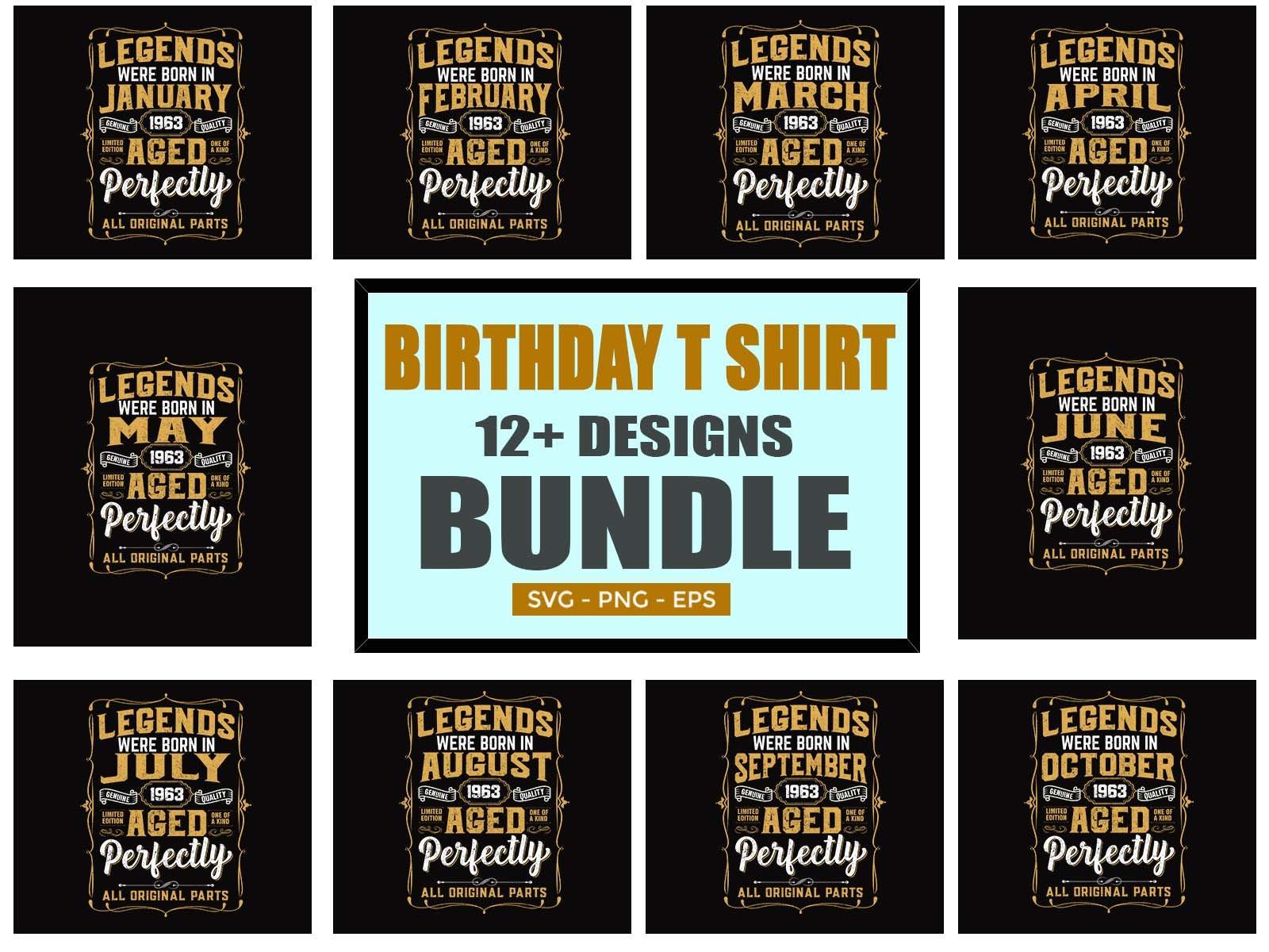Legends Birthday T Shirt Design