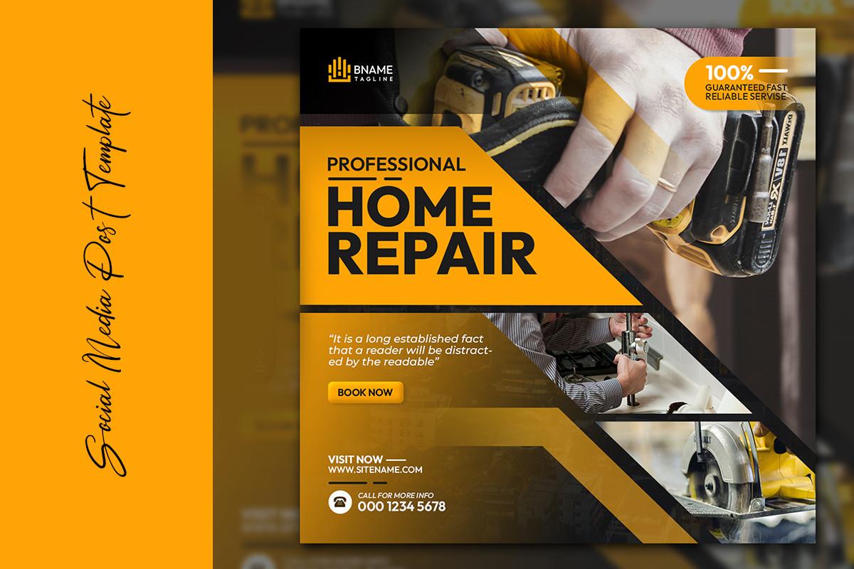 Home Repair Service Social Media Post