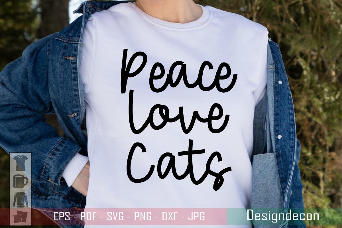 Peace Love Cats Phrase Cutting File