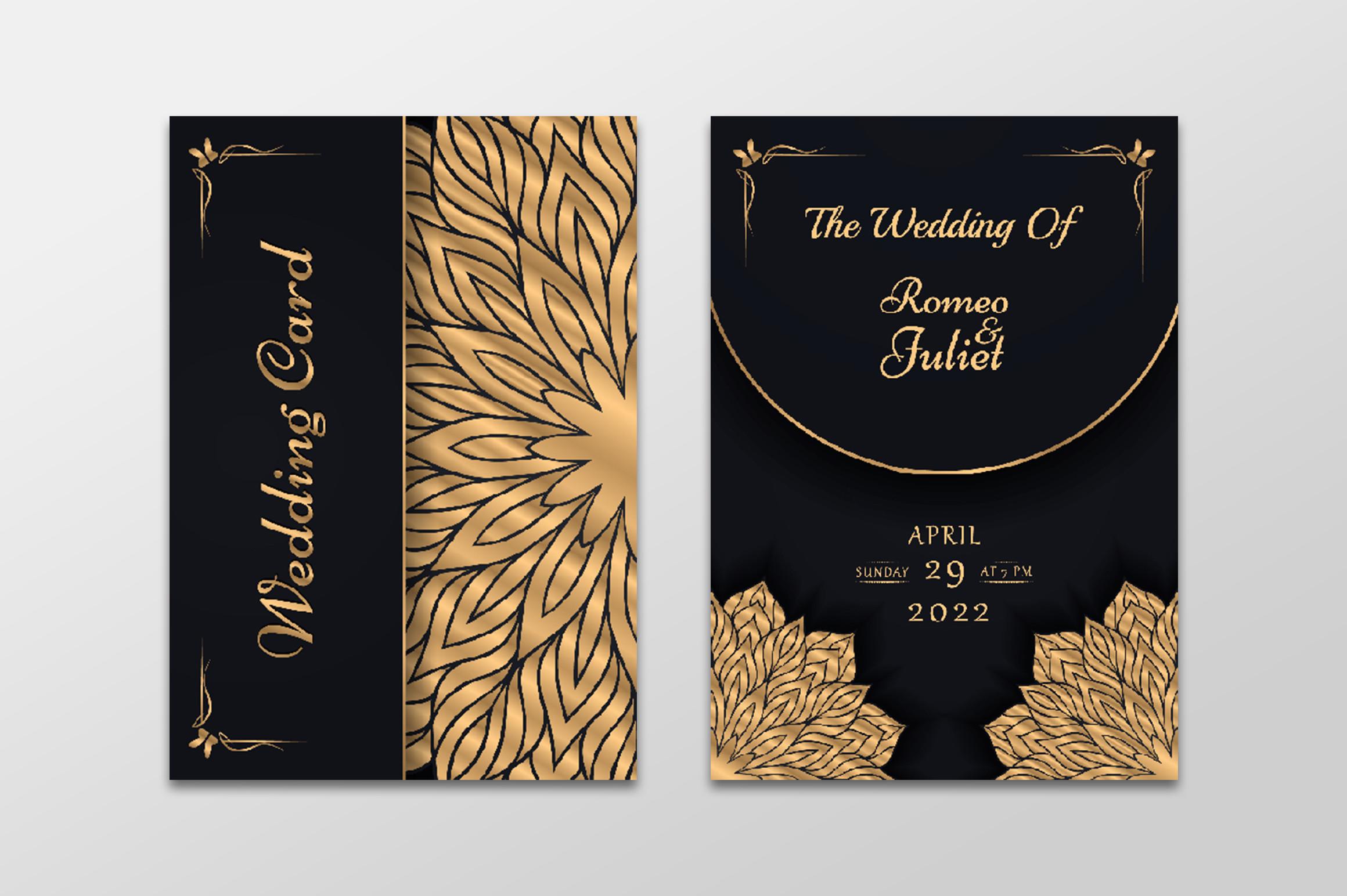 Luxury Wedding Invitation Card Template