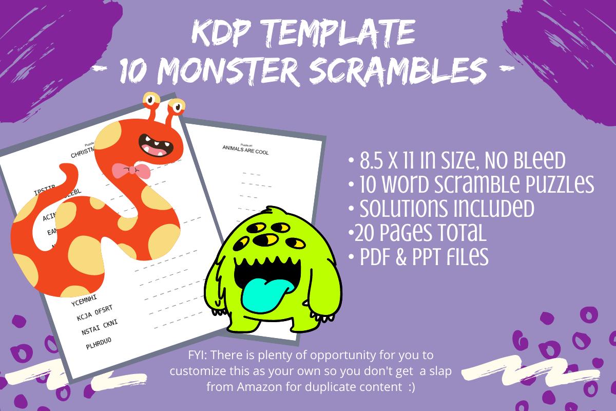 10 Monster Scramble Word Puzzle Games