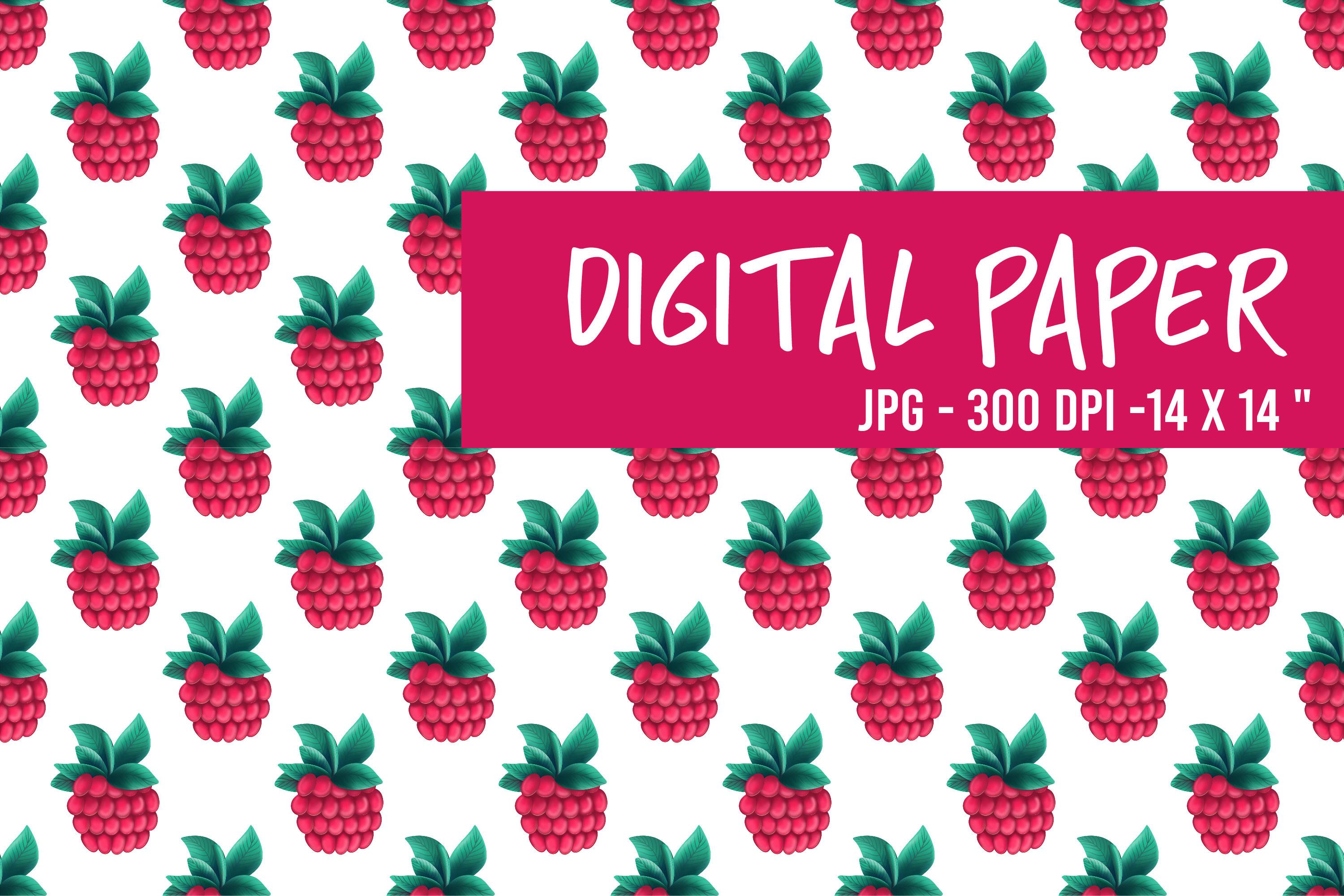 Seamless Pattern with Raspberry