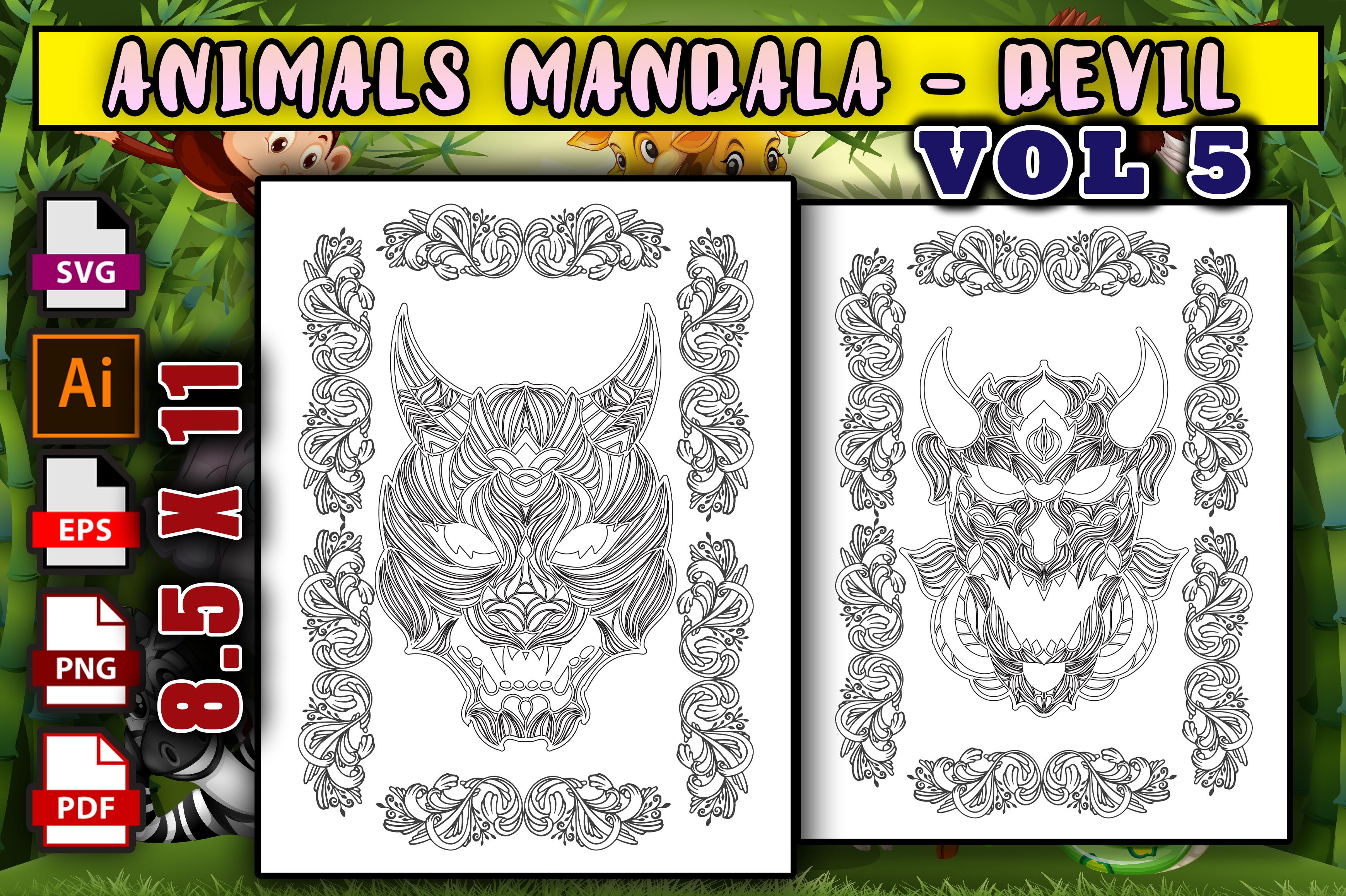 Devil Mandala Coloring Book - VOL 5