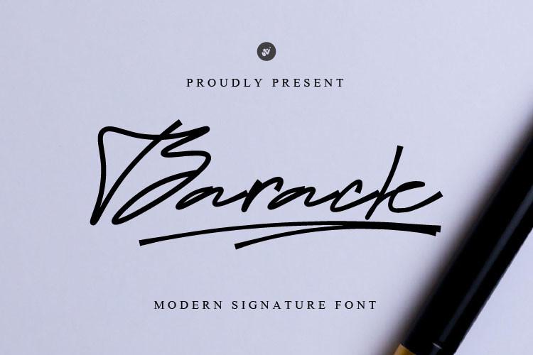 Barack Script Font