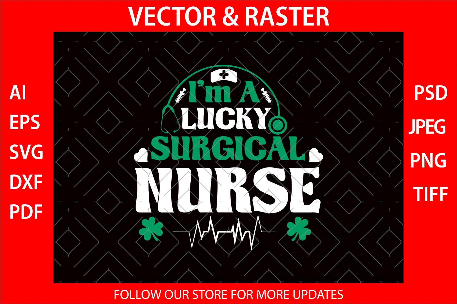 Lucky Surgical Nurse St Patricks Day SVG