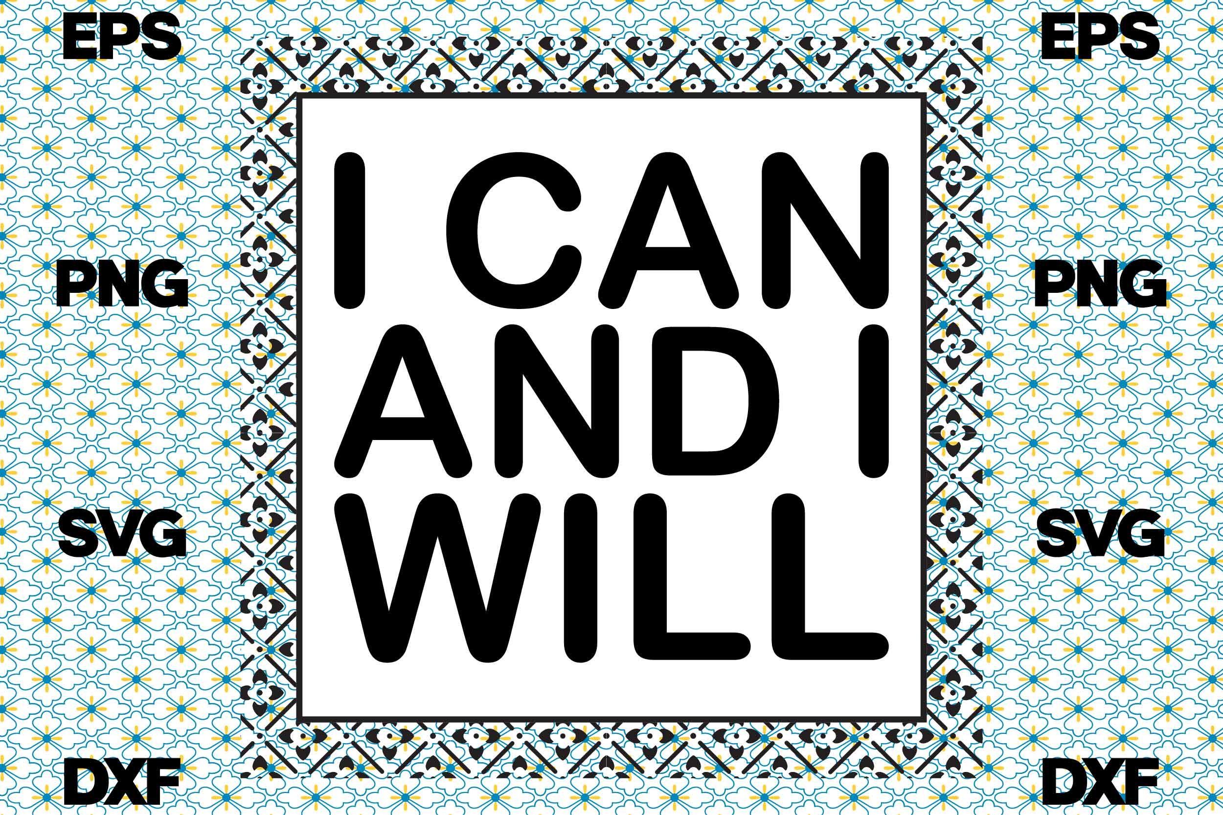 Strong Woman Svg Design, I Can and I Wil