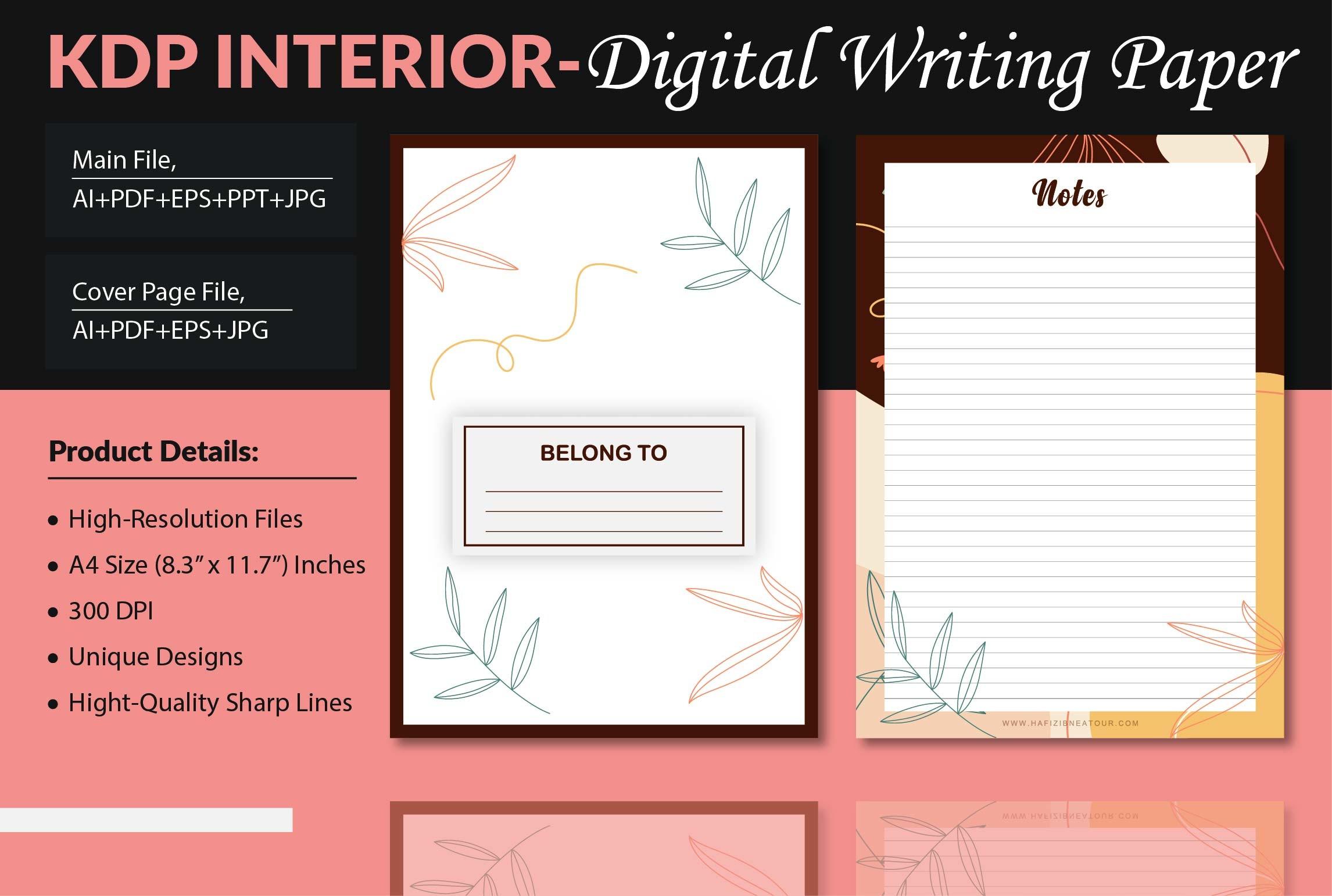 Digital Writing Paper - KDP Interior
