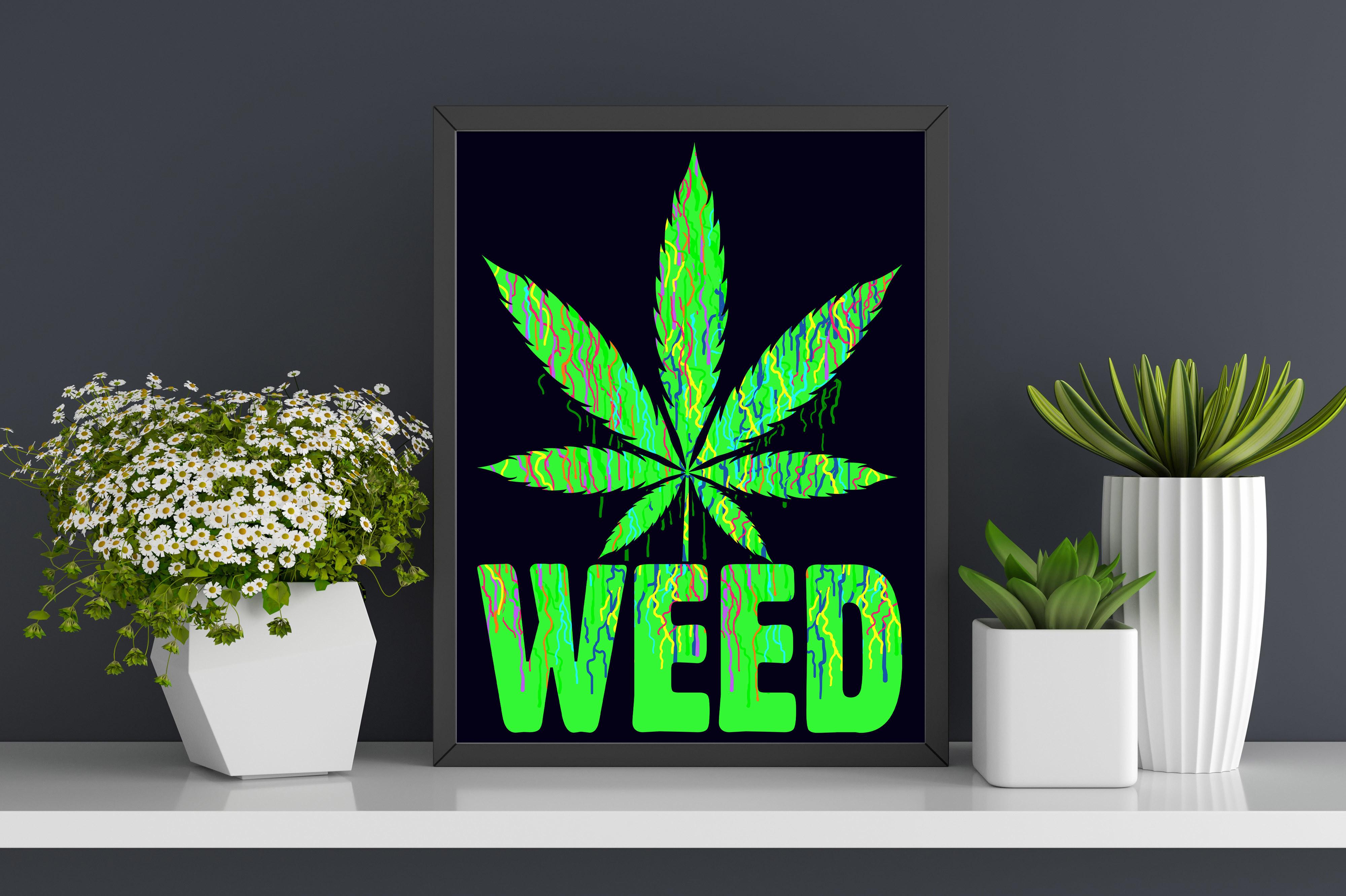 Cannabis Weed T-shirt and Mug Design  31