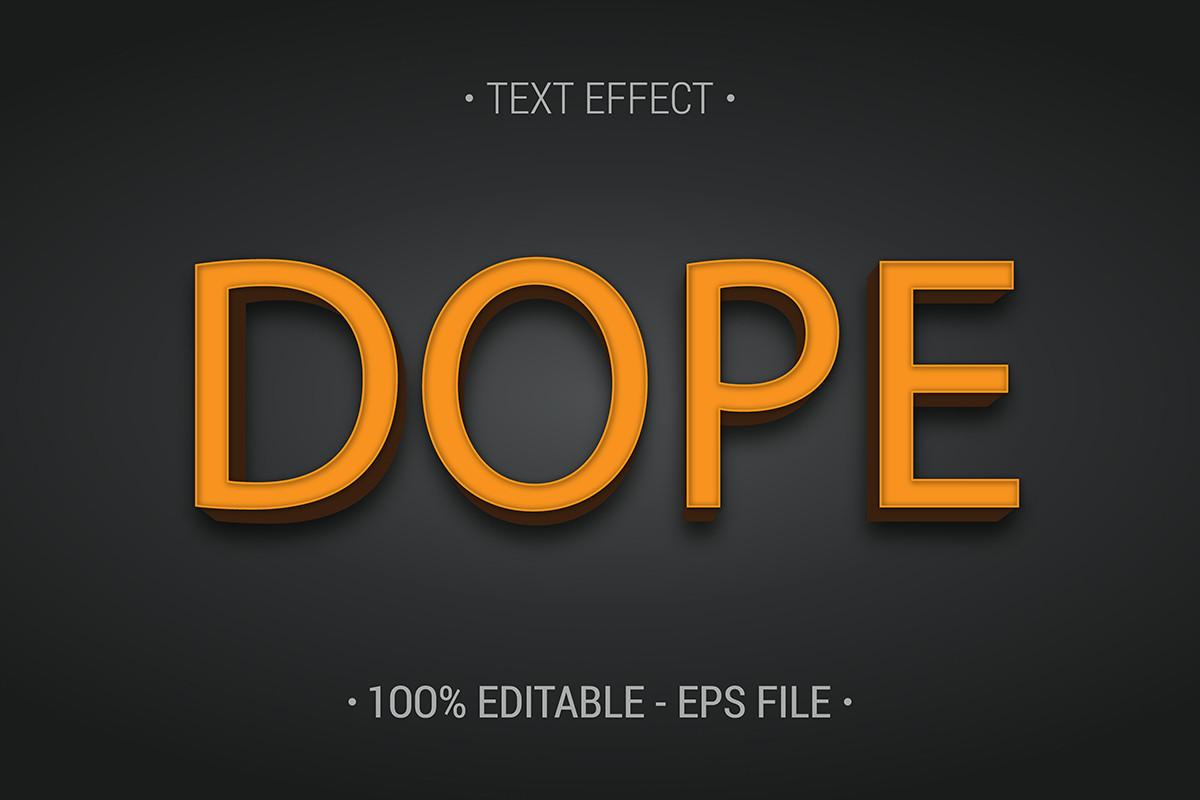 3D Dope Editable  Vector Text Effect