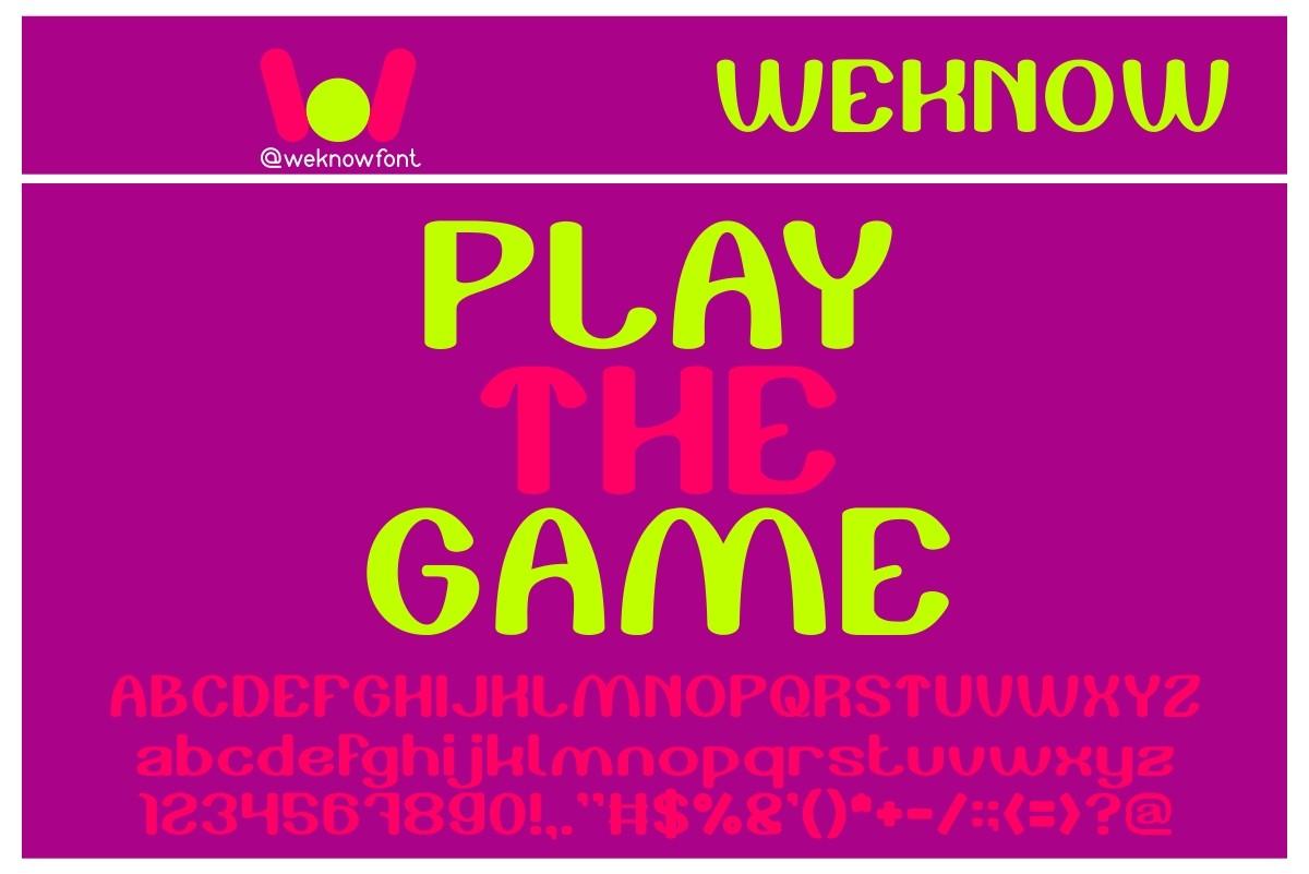 Play the Game Font