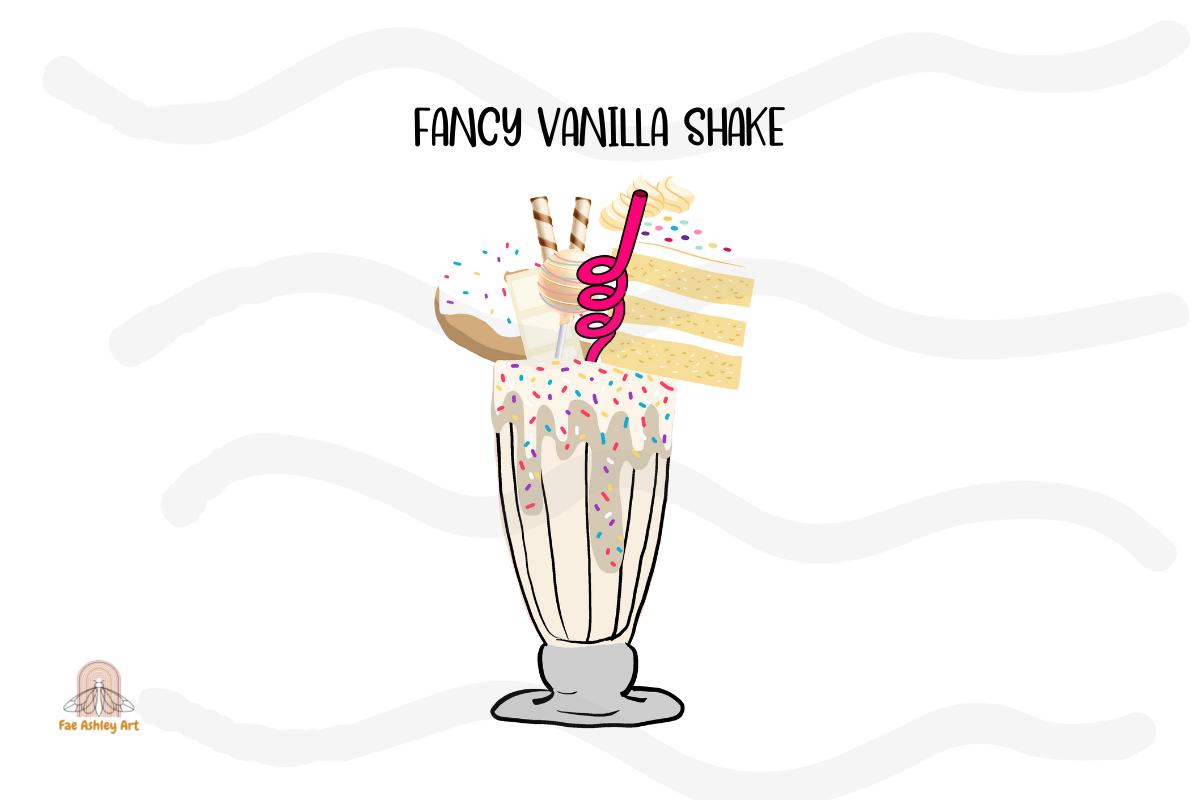 Fancy Vanilla Shake Sublimation Clip Art