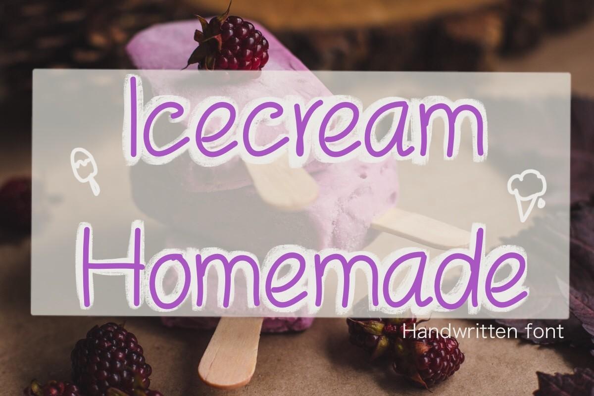 Icecream Homemade Font