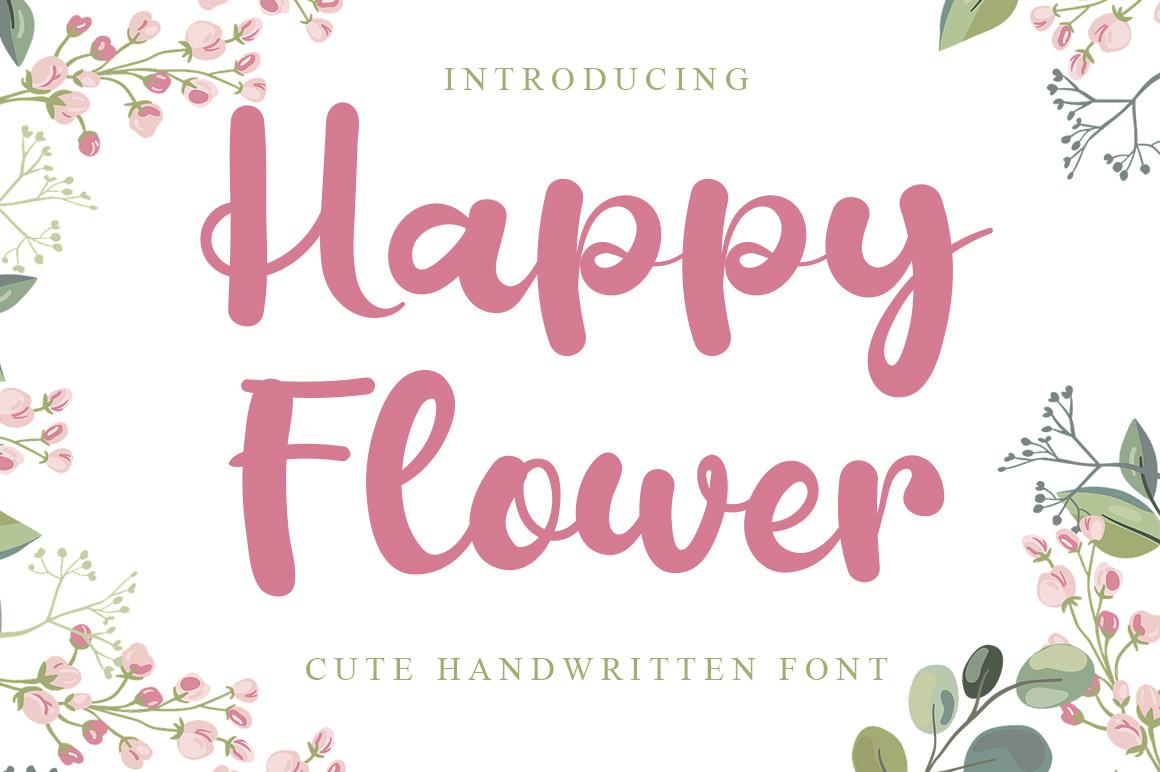 Happy Flower Font