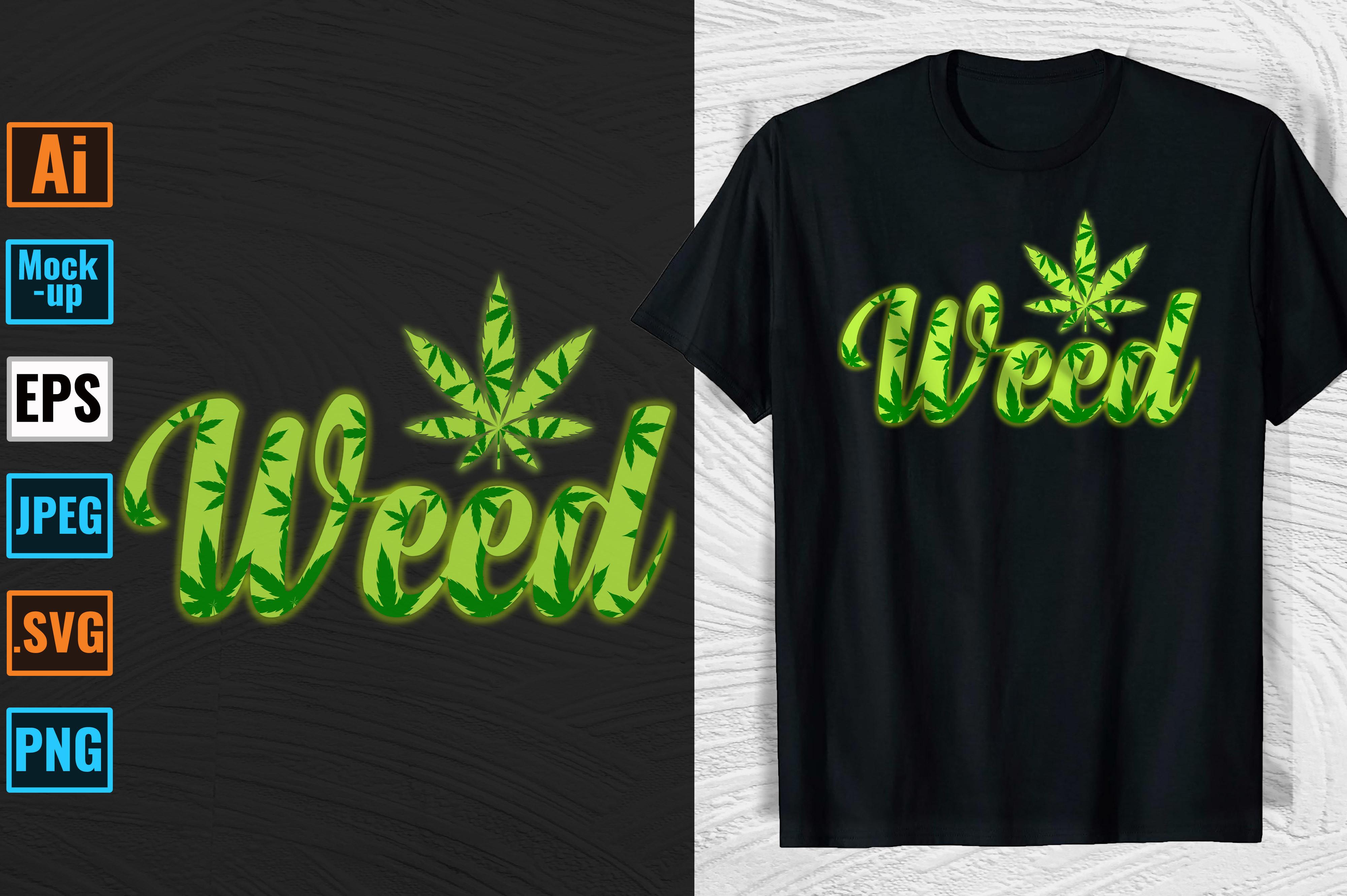 Cannabis Weed T-shirt and Mug Design  30