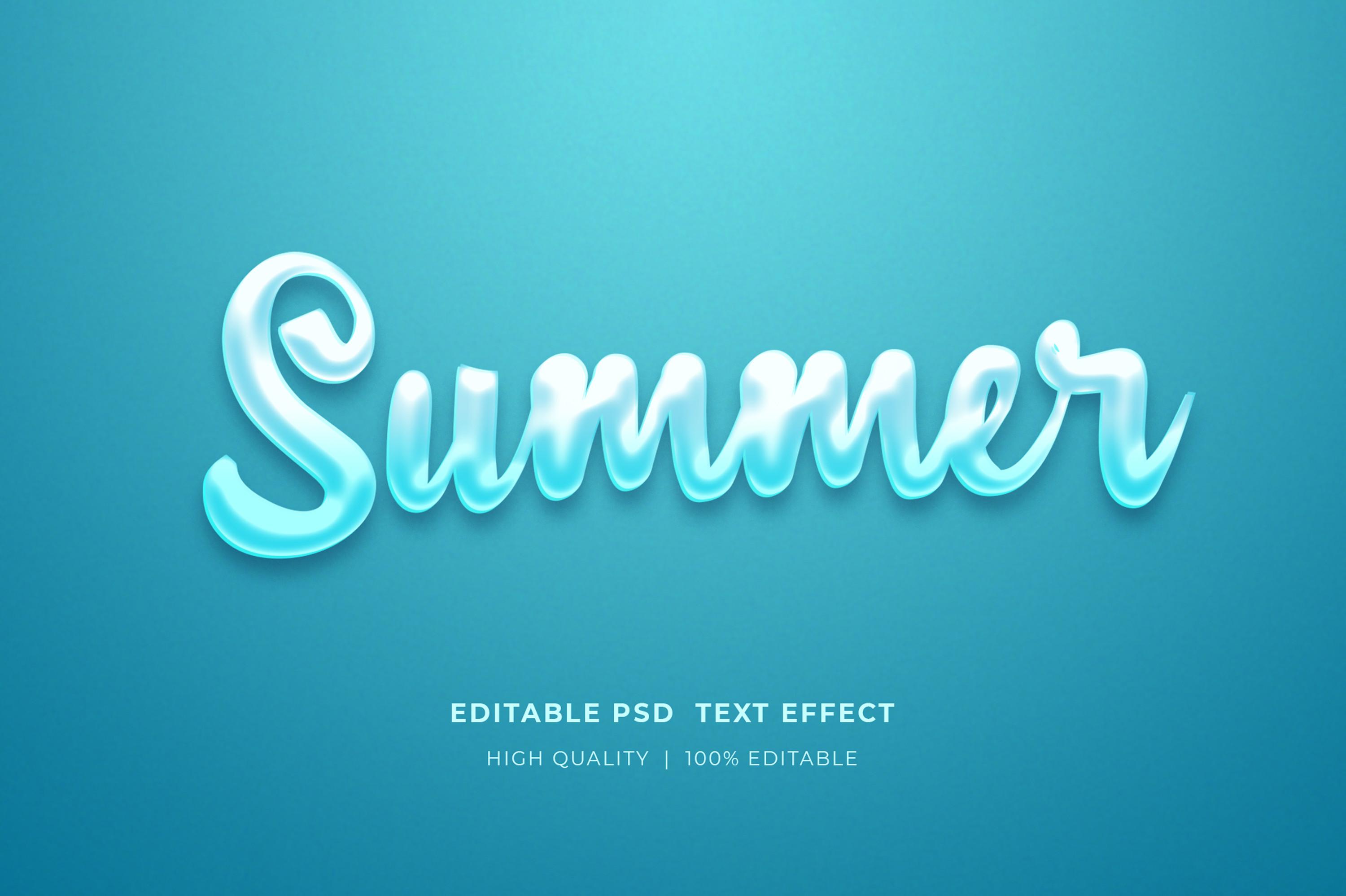 Summer Editable Text Style Effect