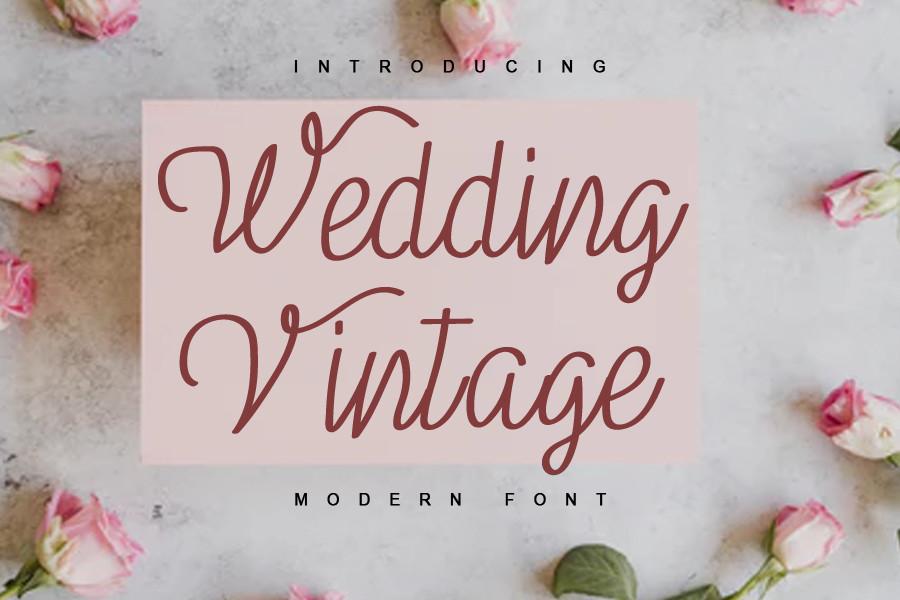 Wedding Vintage Font