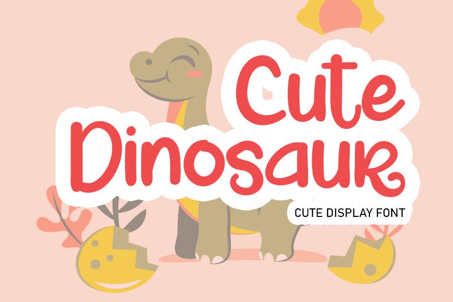 Cute Dinosaur Font