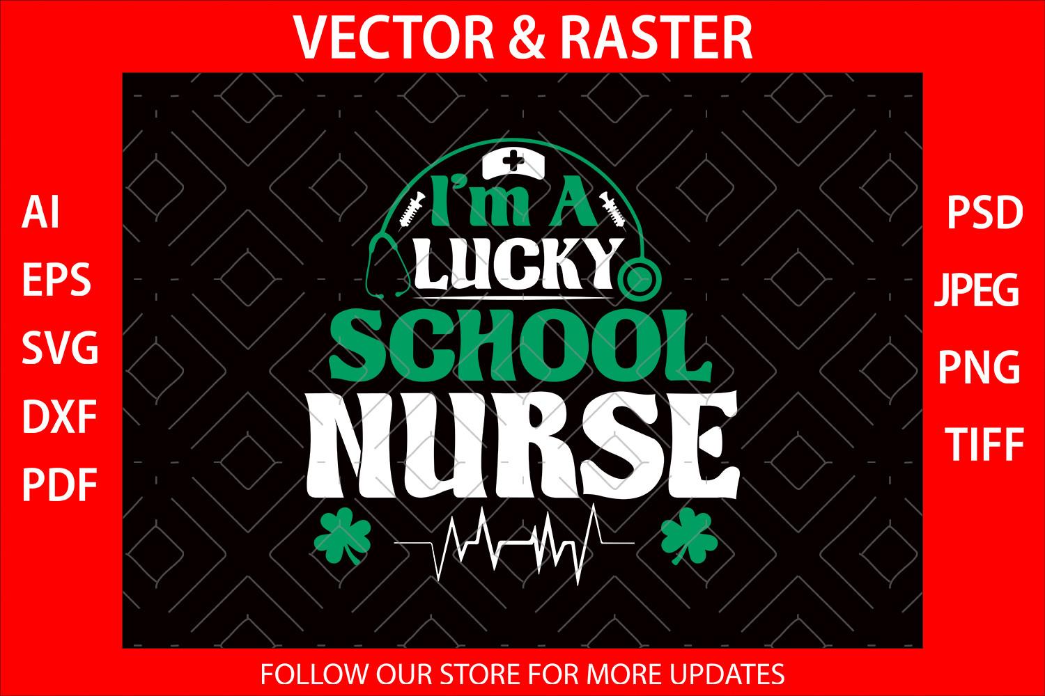 Leopard Shamrock Lucky School Nurse SVG
