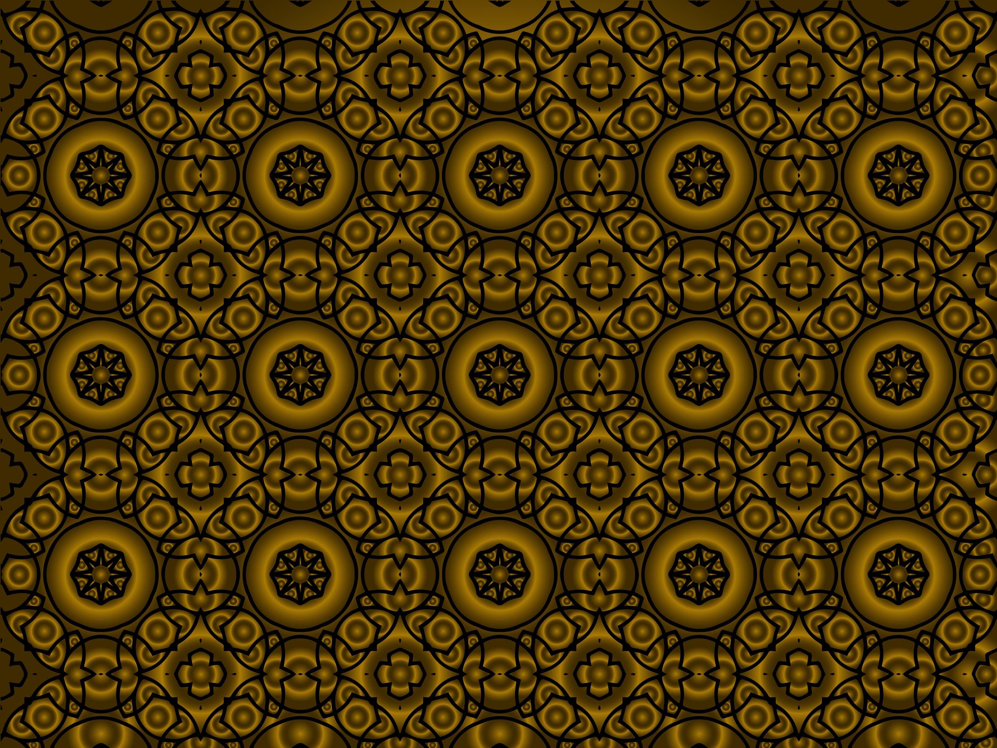 Pattern Gold Circle Ornament