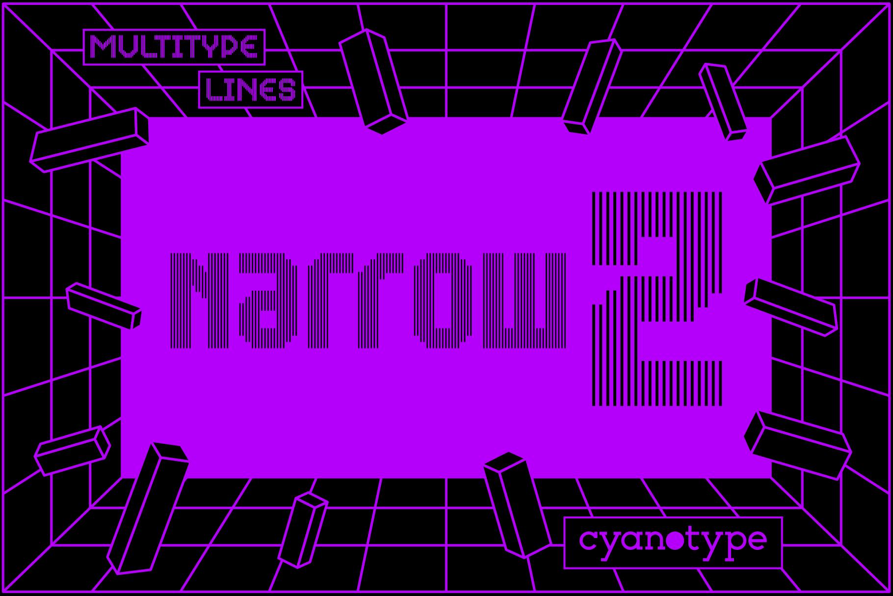 MultiType Lines Narrow 2 Font
