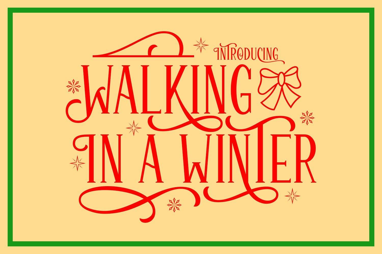 Walking in a Winter Font