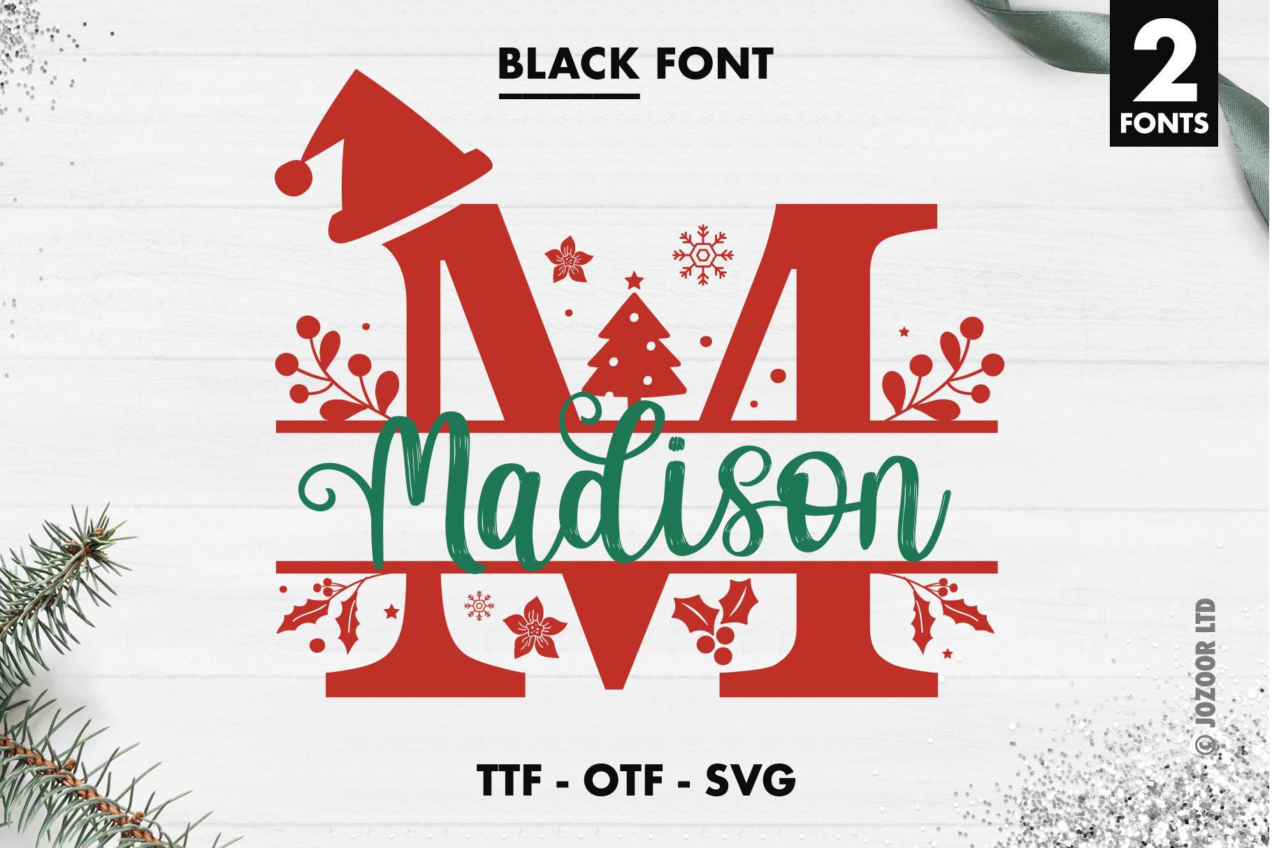 Madison Christmas Split Monogram Font