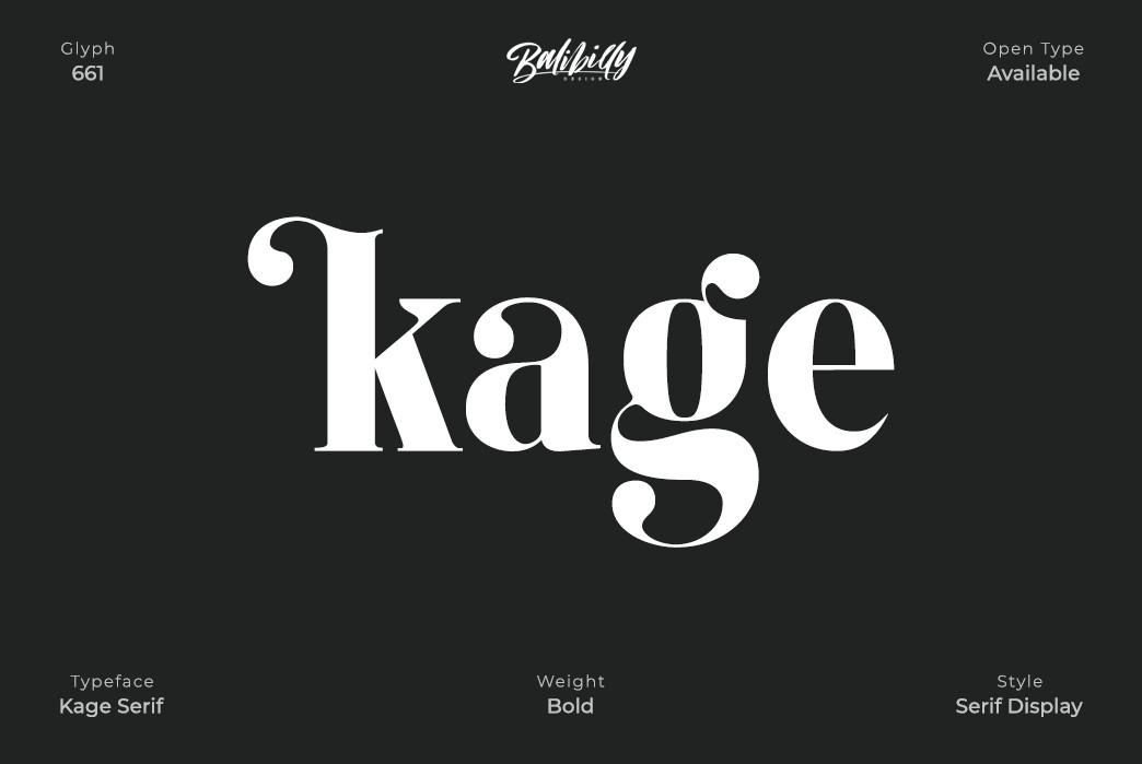 Kage - Bold Font